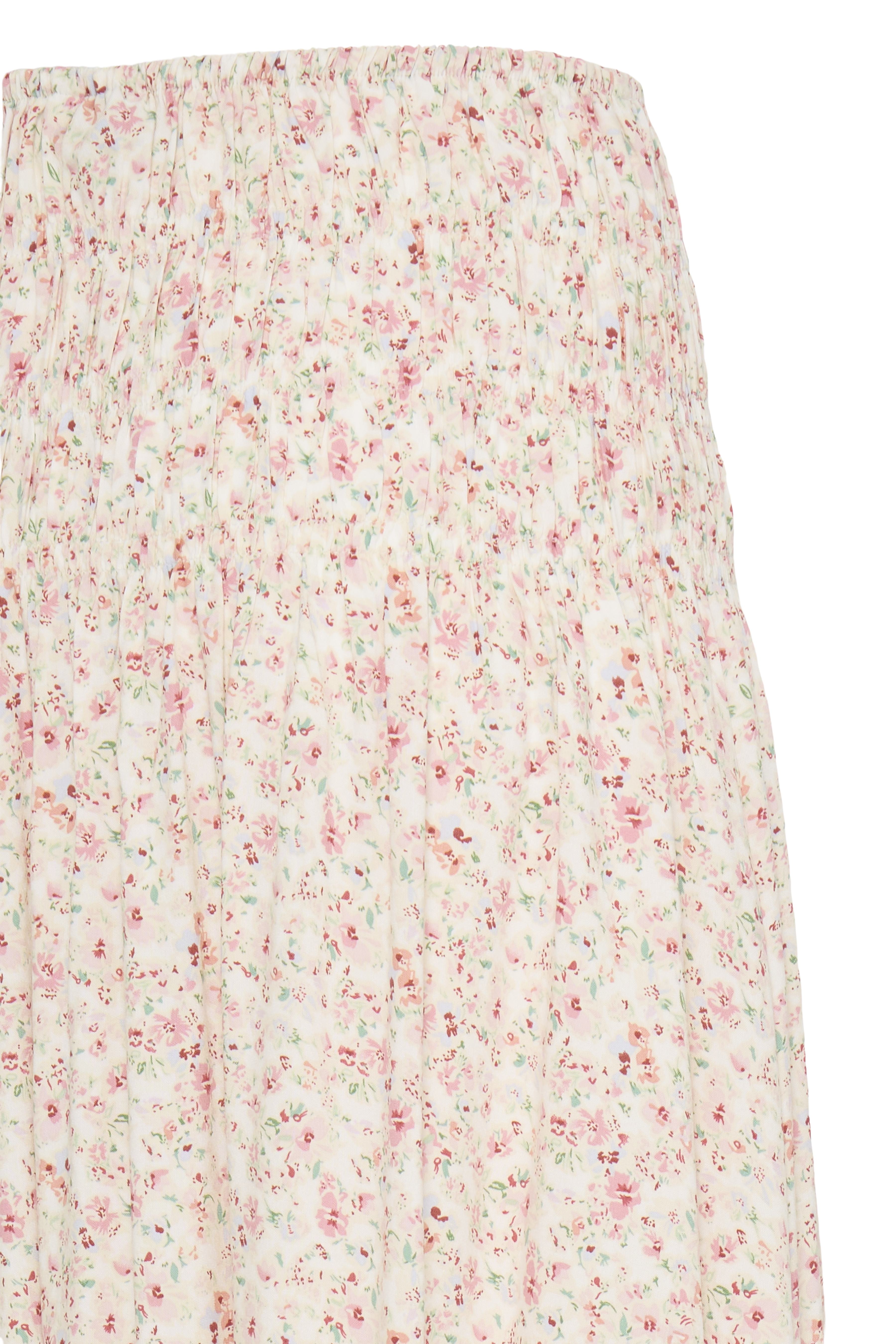 Fransa Heat Nederdel 2 Blomster Boho Pink