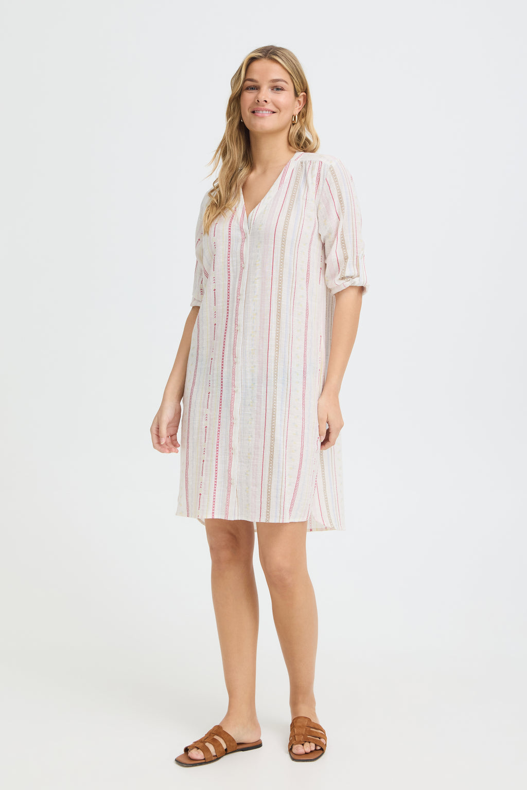 Fransa Bobbi Kjole 6 Cream Hvid