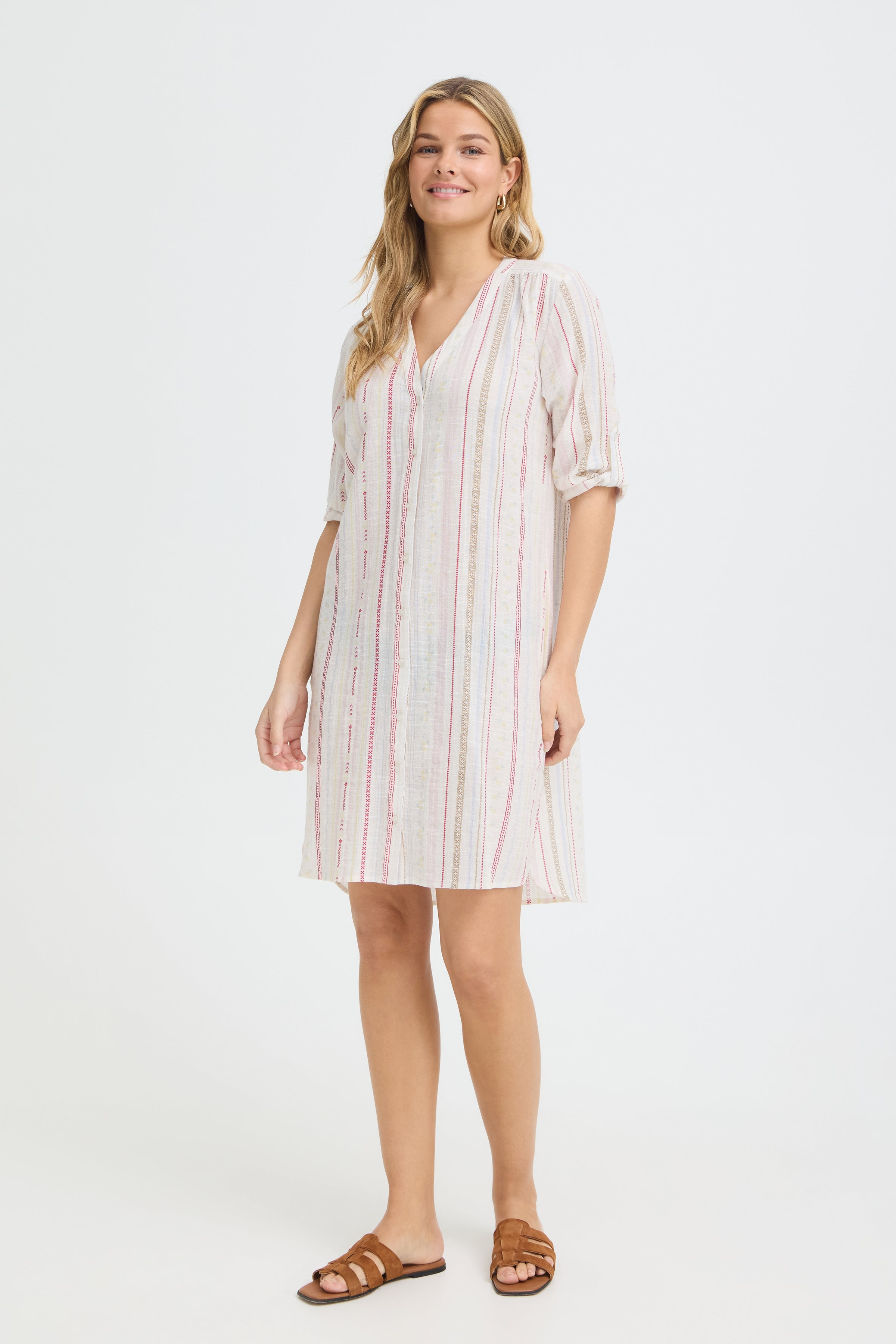 Fransa Bobbi Kjole 6 Cream Hvid