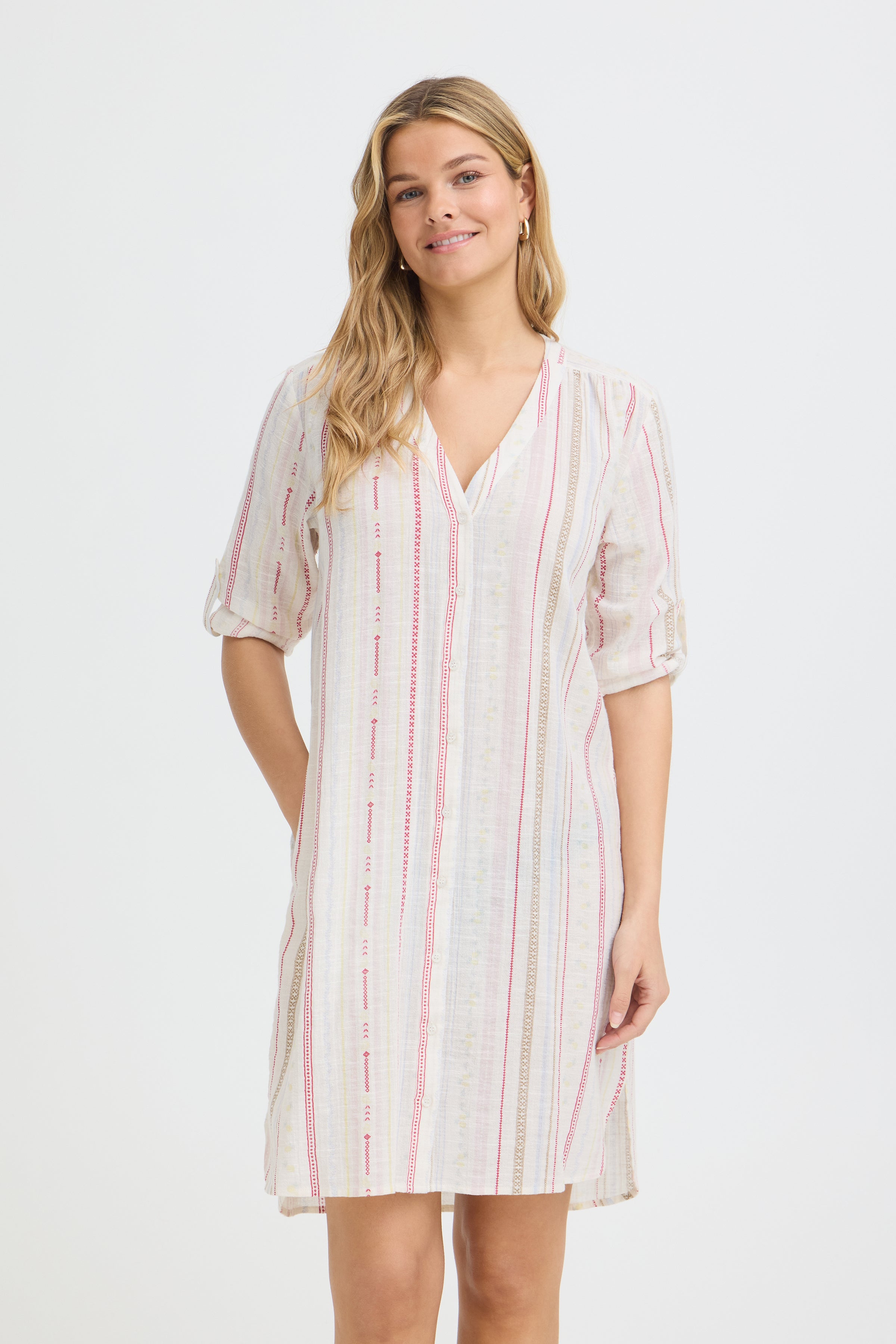 Fransa Bobbi Kjole 6 Cream Hvid