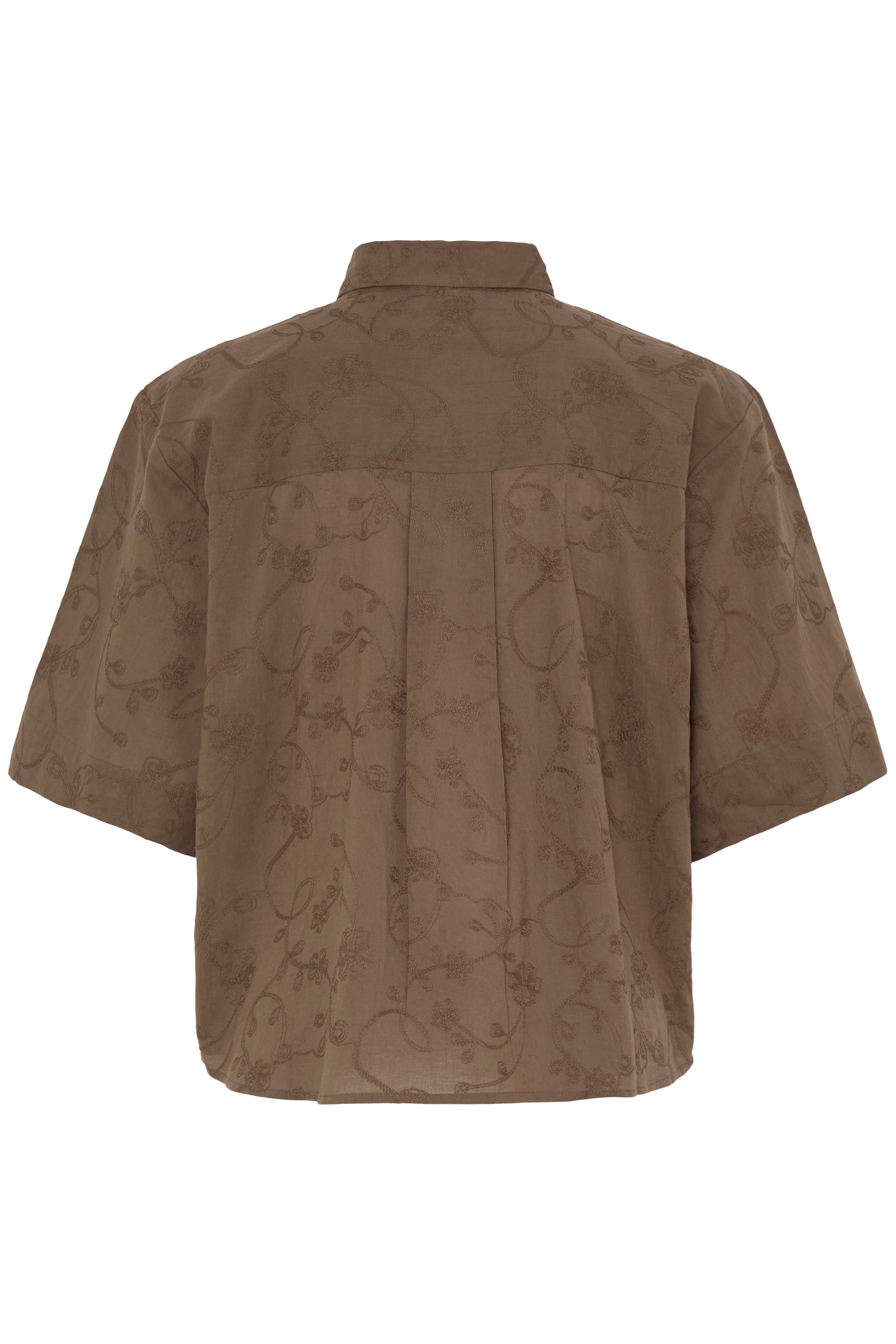 Fransa Emmy Skjorte 1 Mountain Embroidery Brun