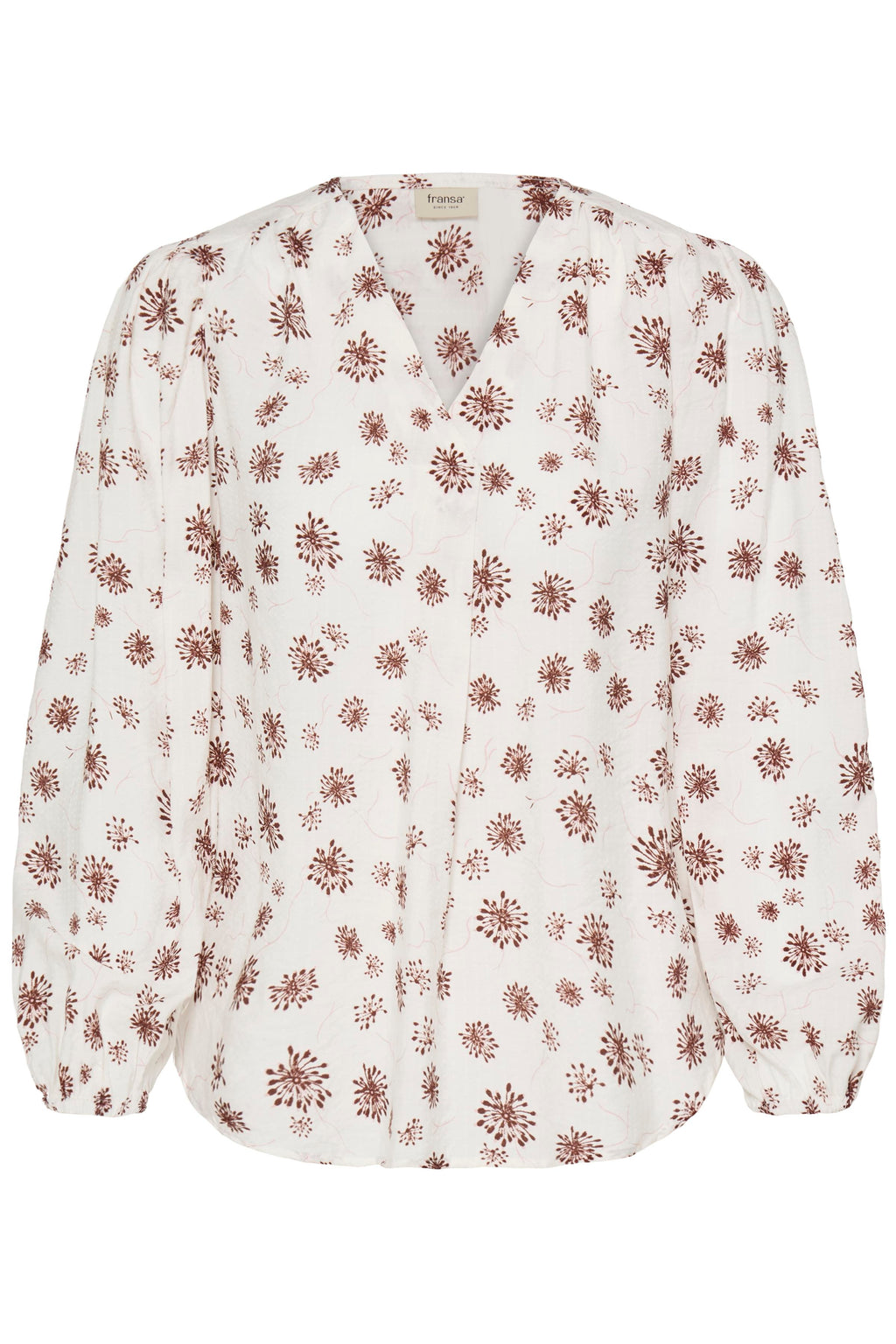 Fransa Kalia Bluse 1 Blomster Whisper Hvid