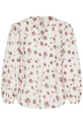 Fransa Kalia Bluse 1 Blomster Whisper Hvid