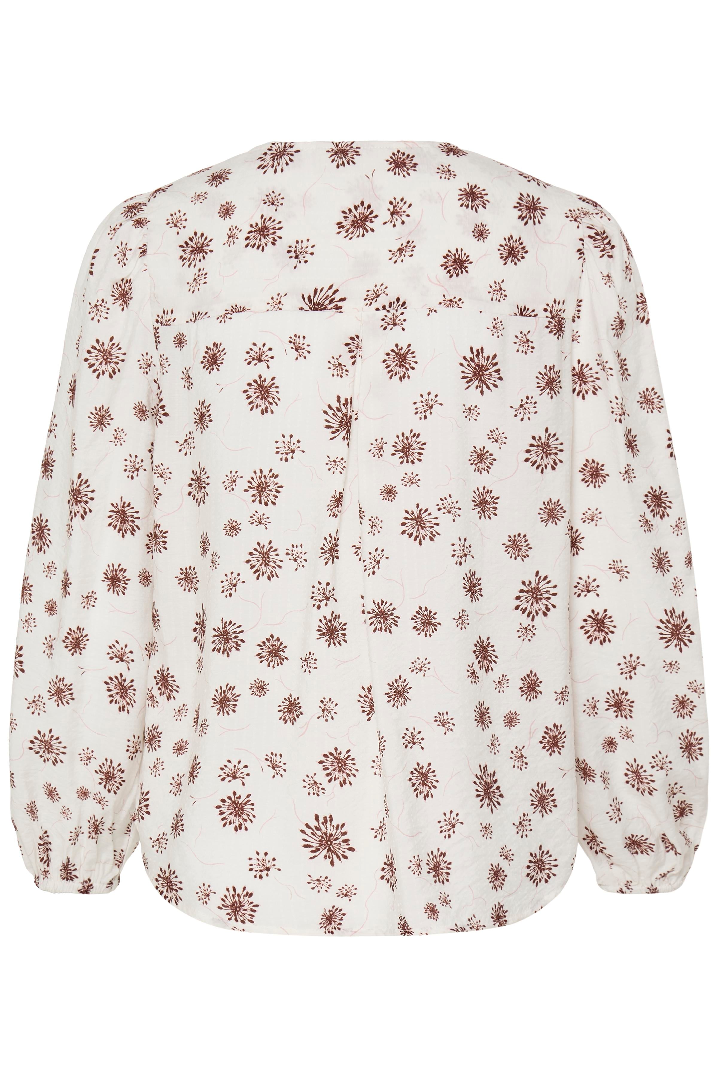 Fransa Kalia Bluse 1 Blomster Whisper Hvid
