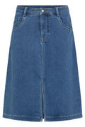 Fransa Vilja Nederdel 1 Denim Mid Blå