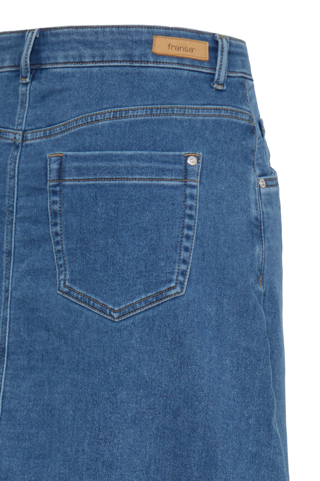Fransa Vilja Nederdel 1 Denim Mid Blå