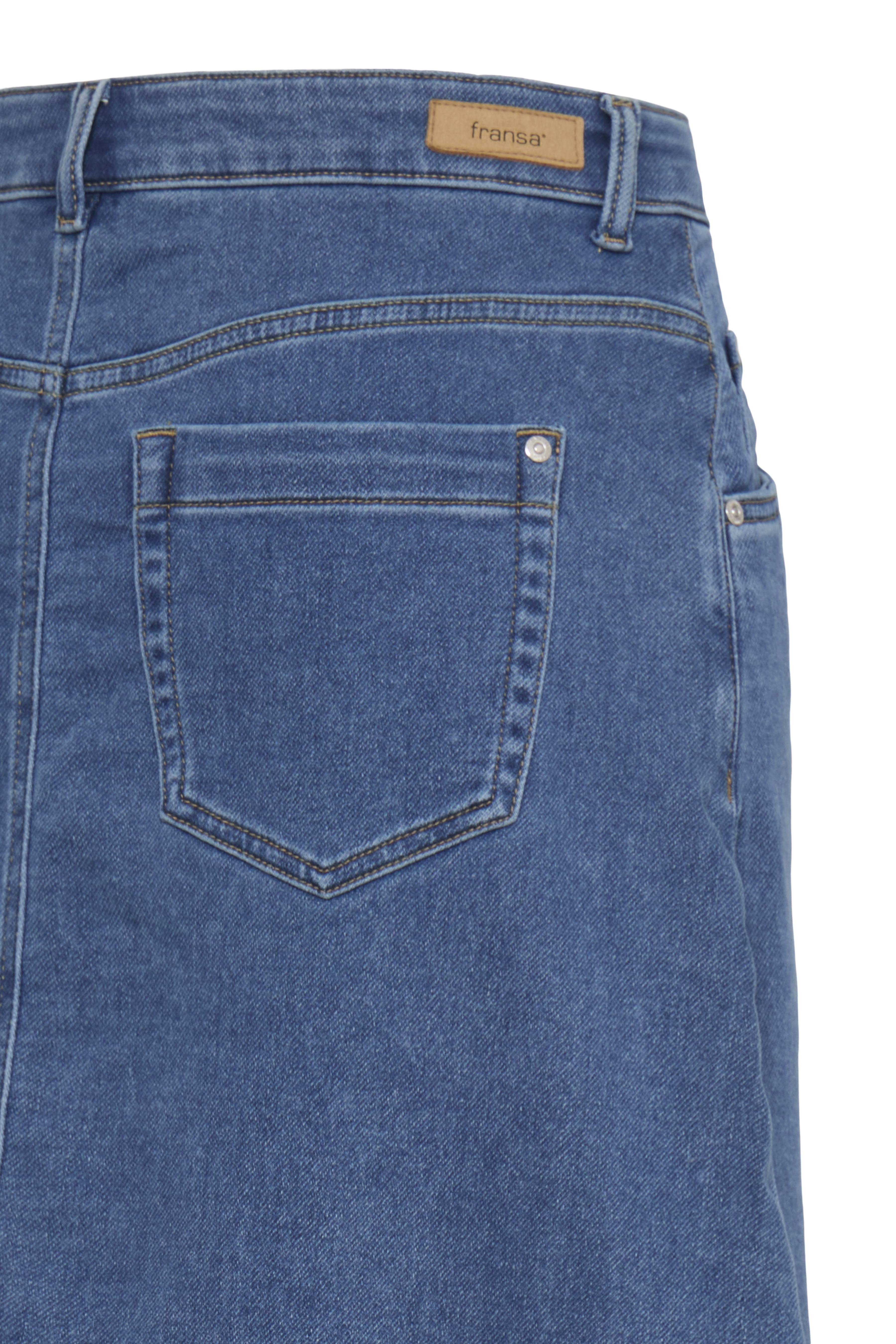 Fransa Vilja Nederdel 1 Denim Mid Blå