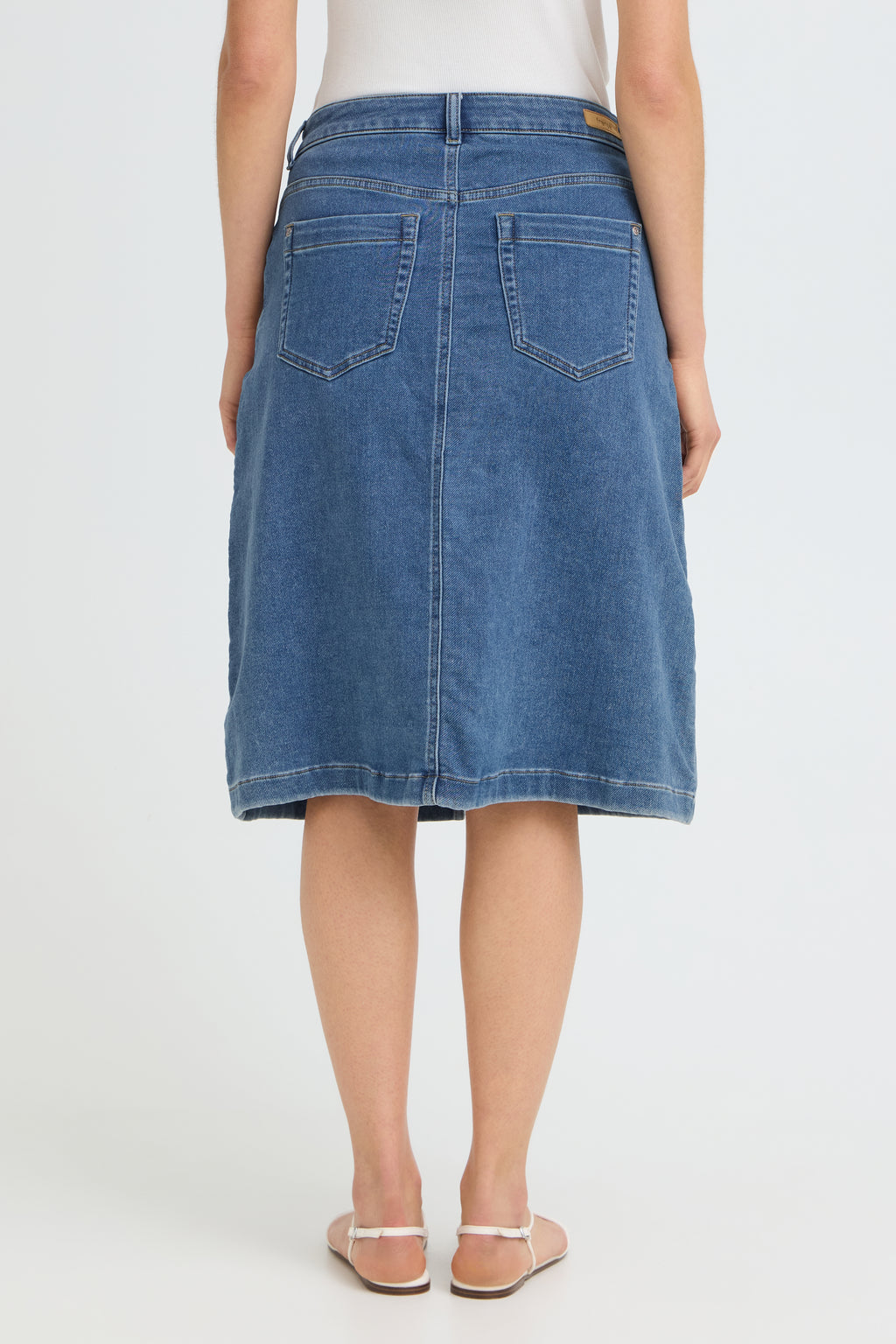 Fransa Vilja Nederdel 1 Denim Mid Blå