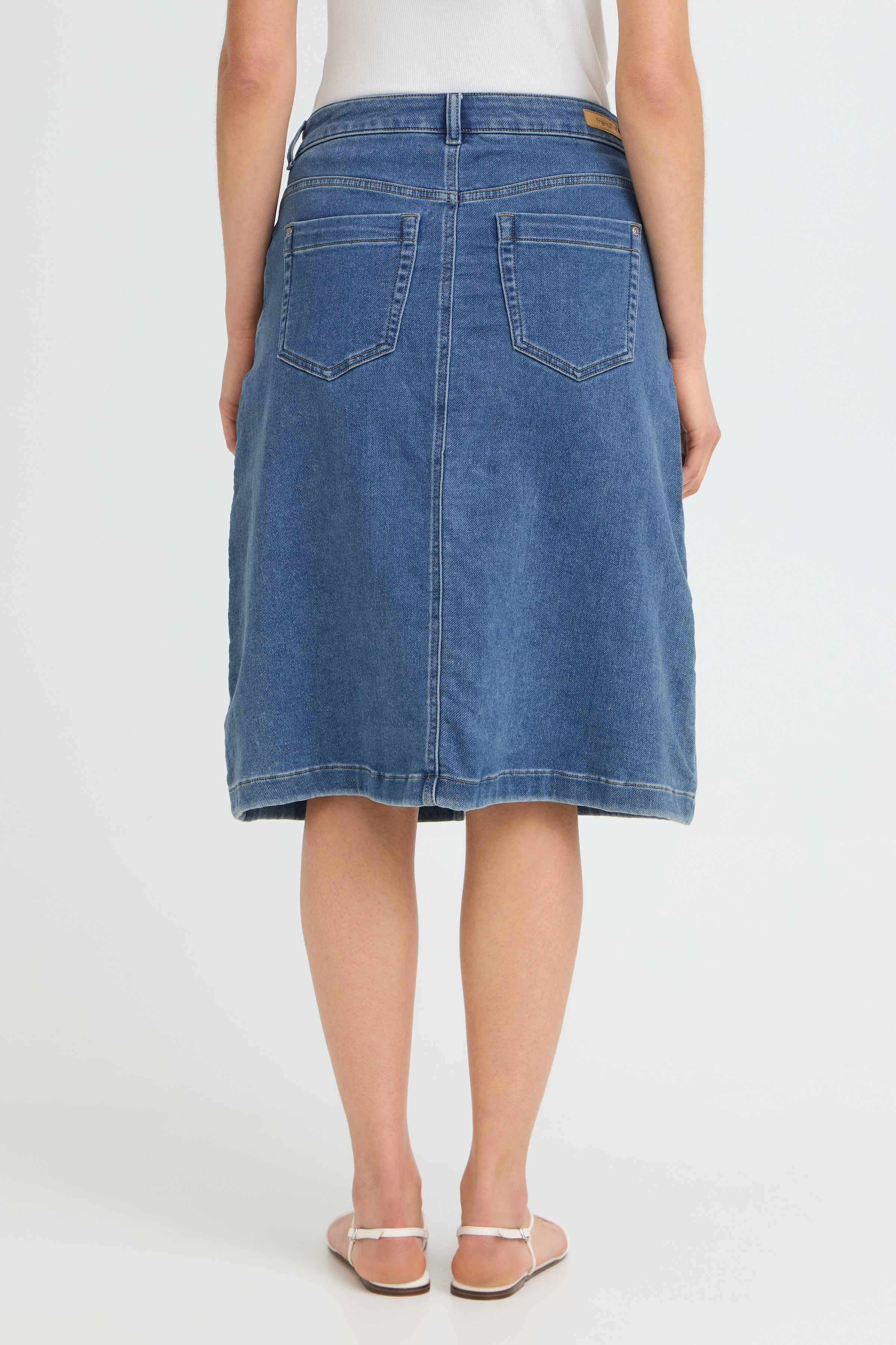 Fransa Vilja Nederdel 1 Denim Mid Blå