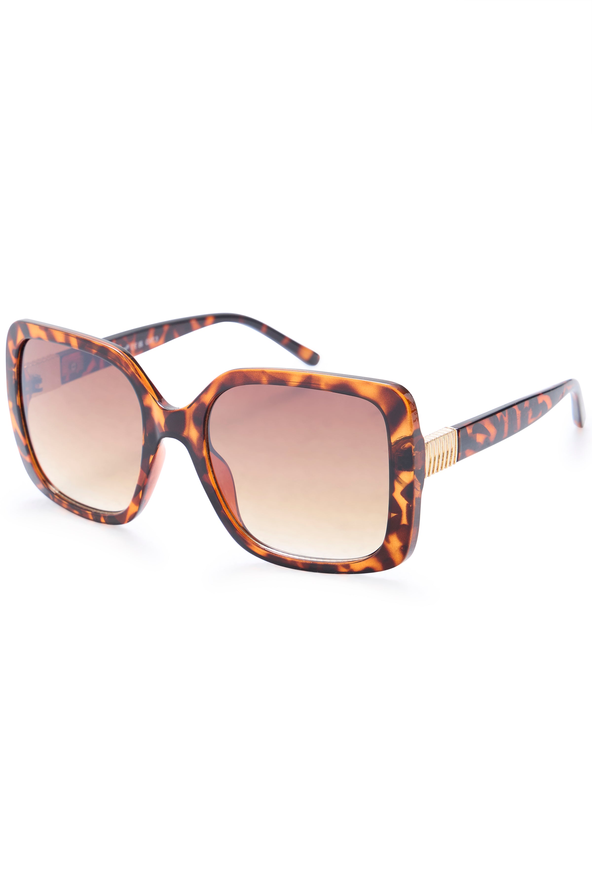 Fransa Leone Solbriller Chocolate Plum Melange Brun
