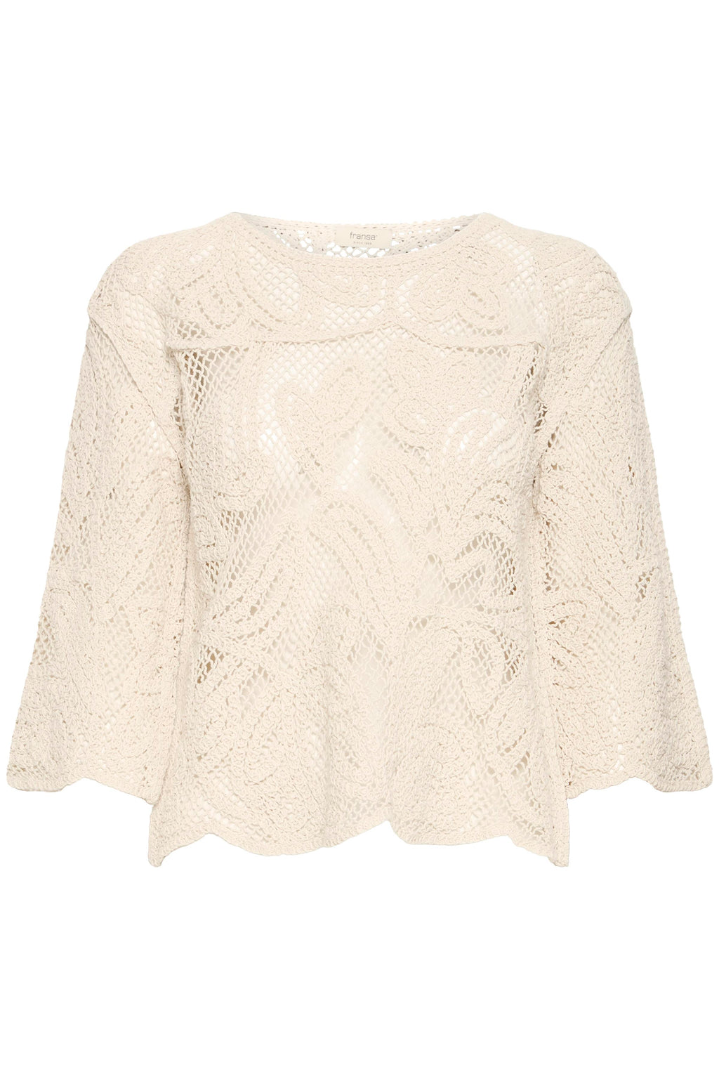 Fransa Prim Bluse 1 Oatmeal Hvid