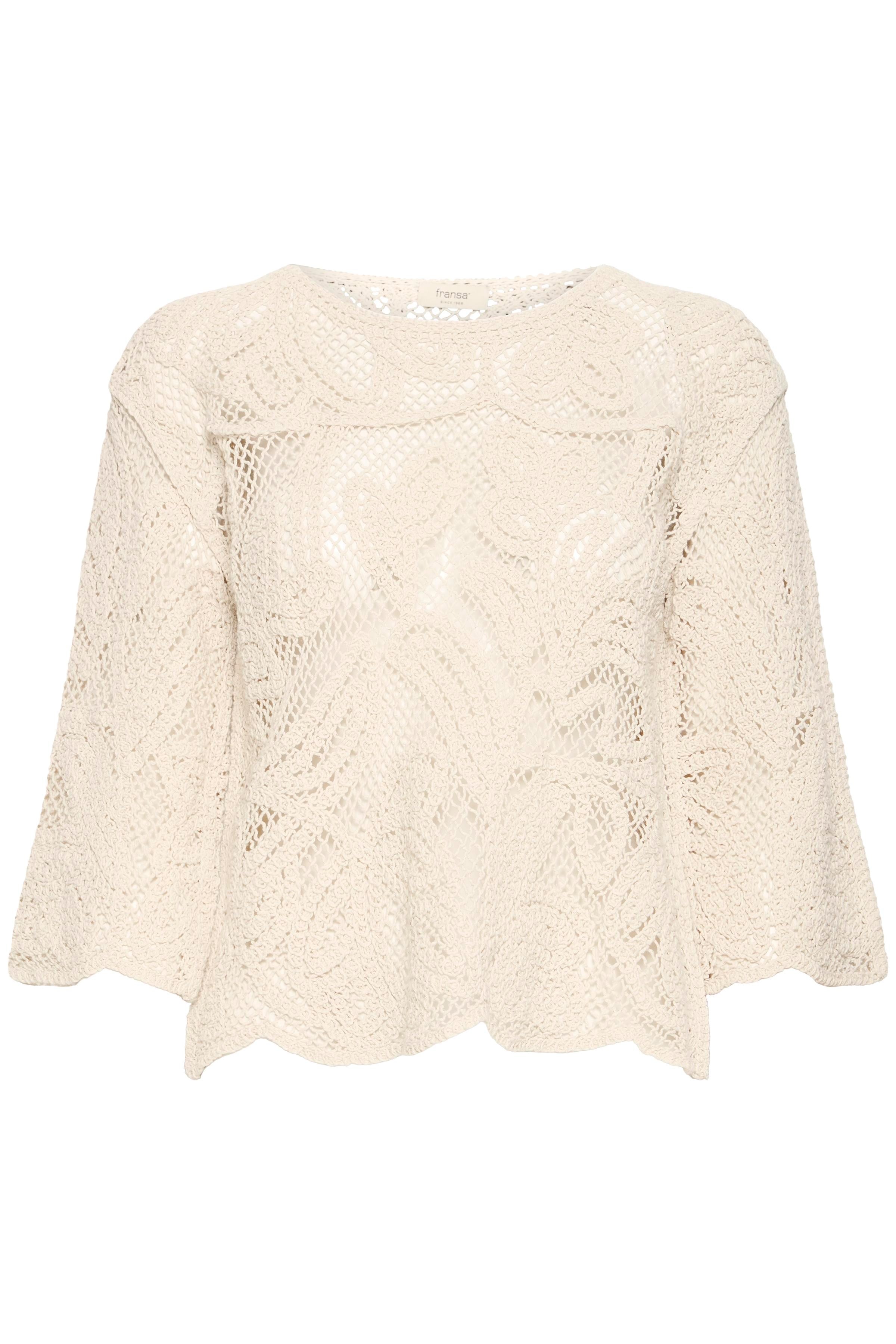 Fransa Prim Bluse 1 Oatmeal Hvid