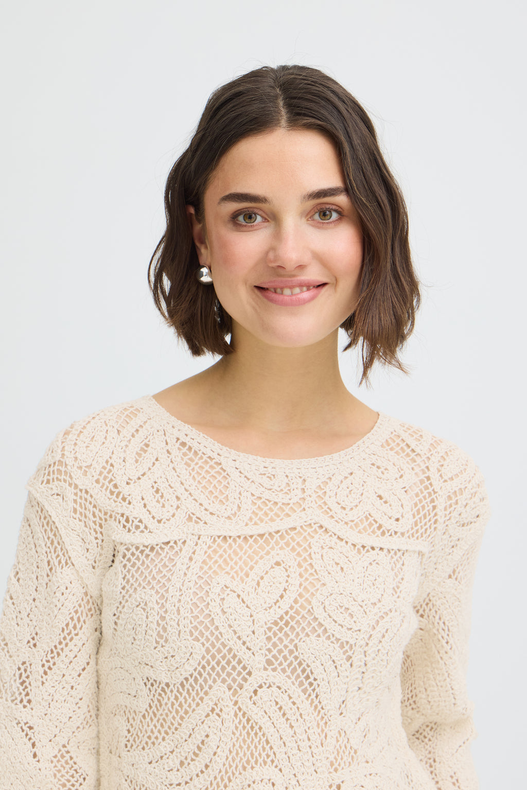Fransa Prim Bluse 1 Oatmeal Hvid
