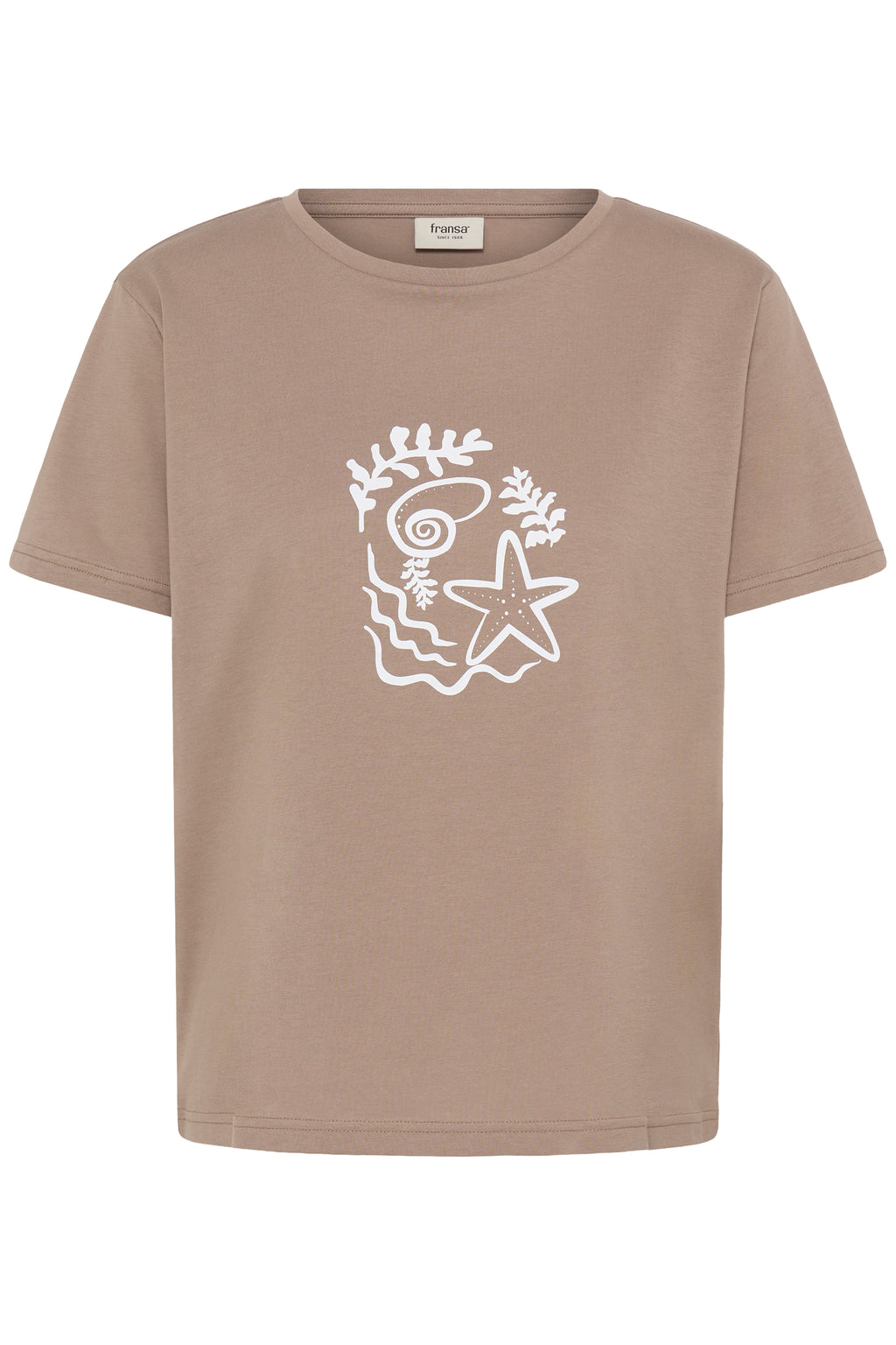 Fransa Zelda T-shirt Mountain Shell Brun