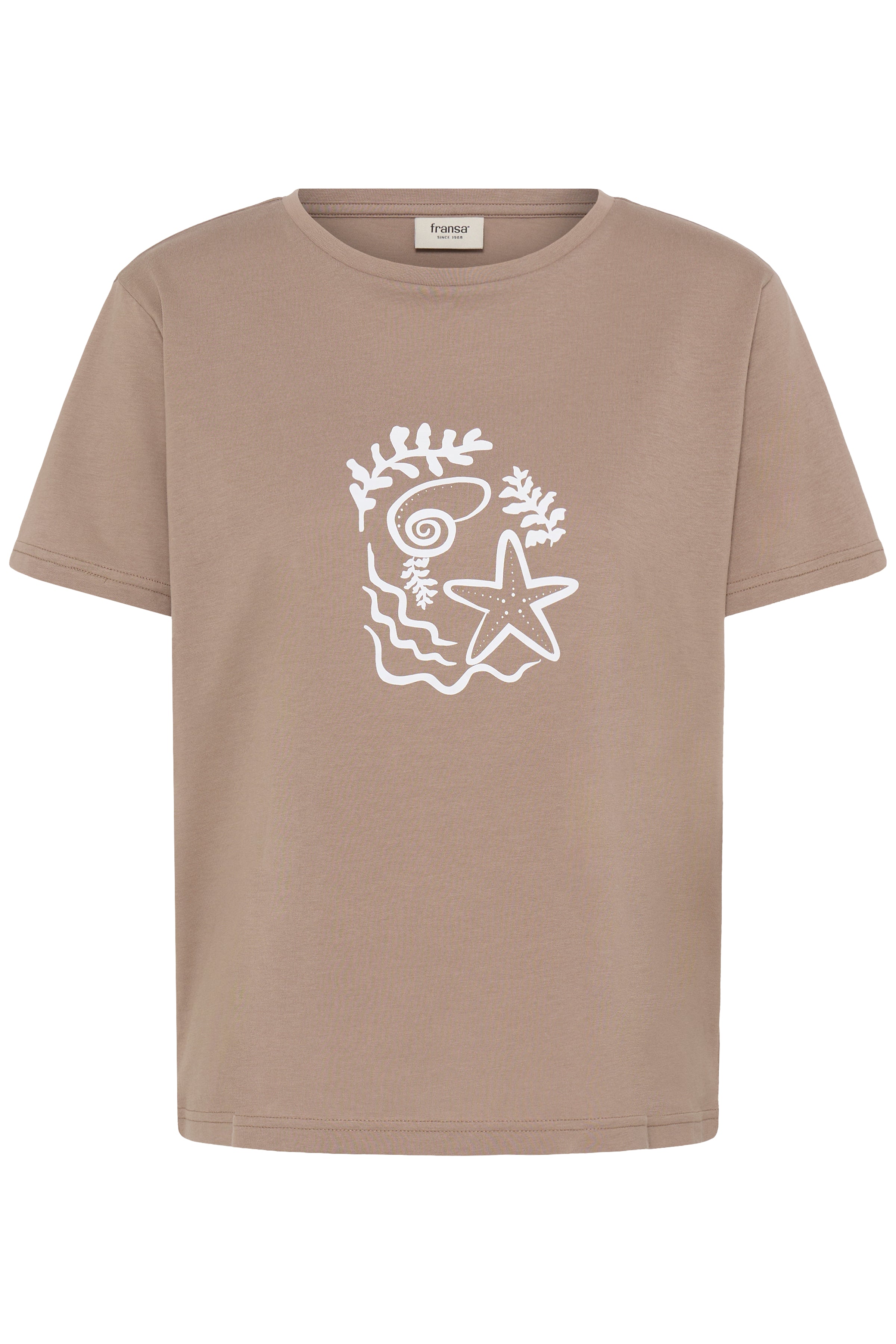 Fransa Zelda T-shirt Mountain Shell Brun