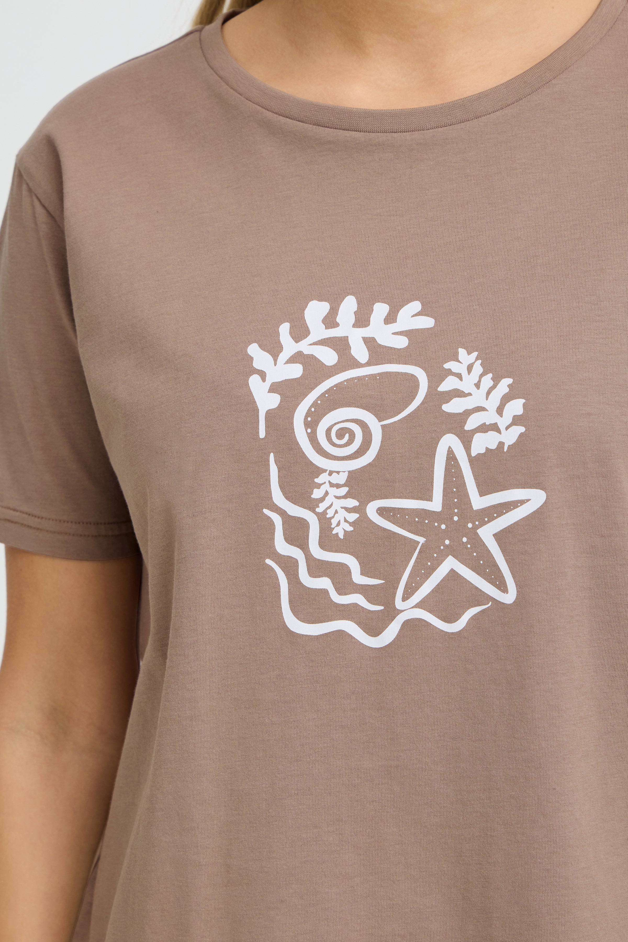 Fransa Zelda T-shirt Mountain Shell Brun