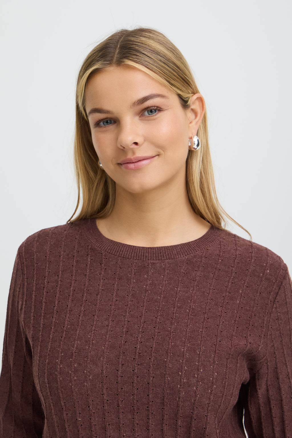 Fransa Vanessa Pullover 1 Rum Raisin Rødbrun