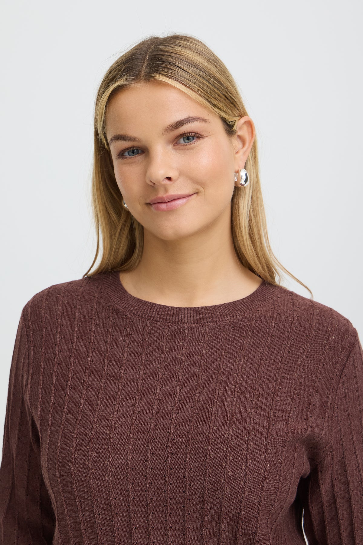 Fransa Vanessa Pullover 1 Rum Raisin Rødbrun