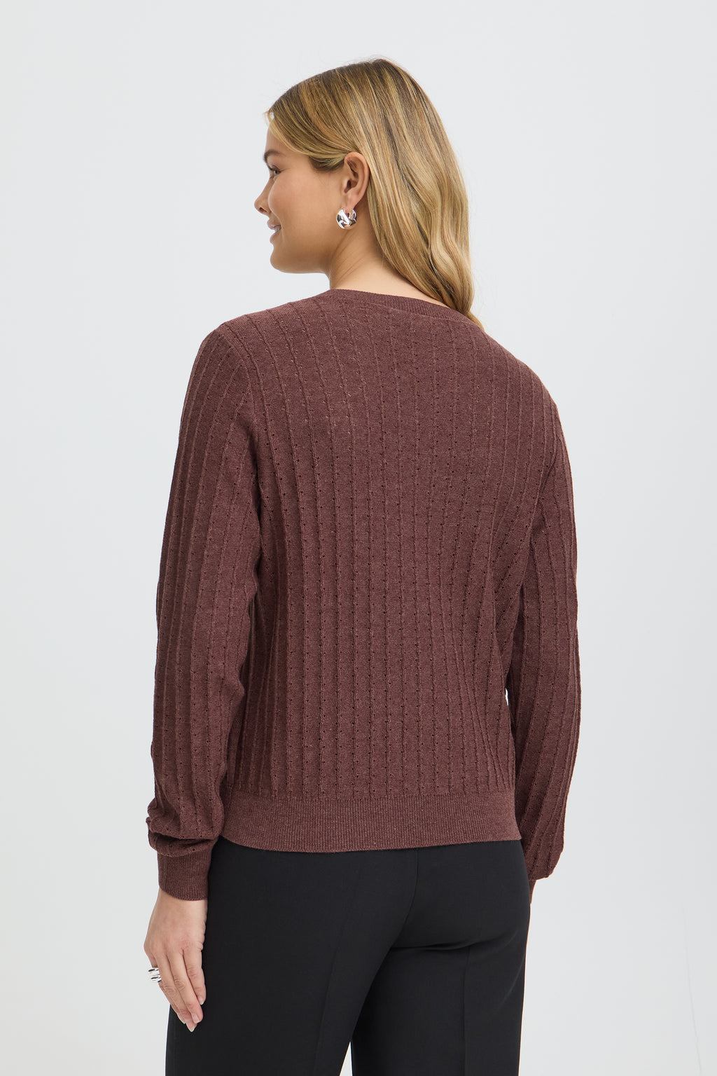 Fransa Vanessa Pullover 1 Rum Raisin Rødbrun