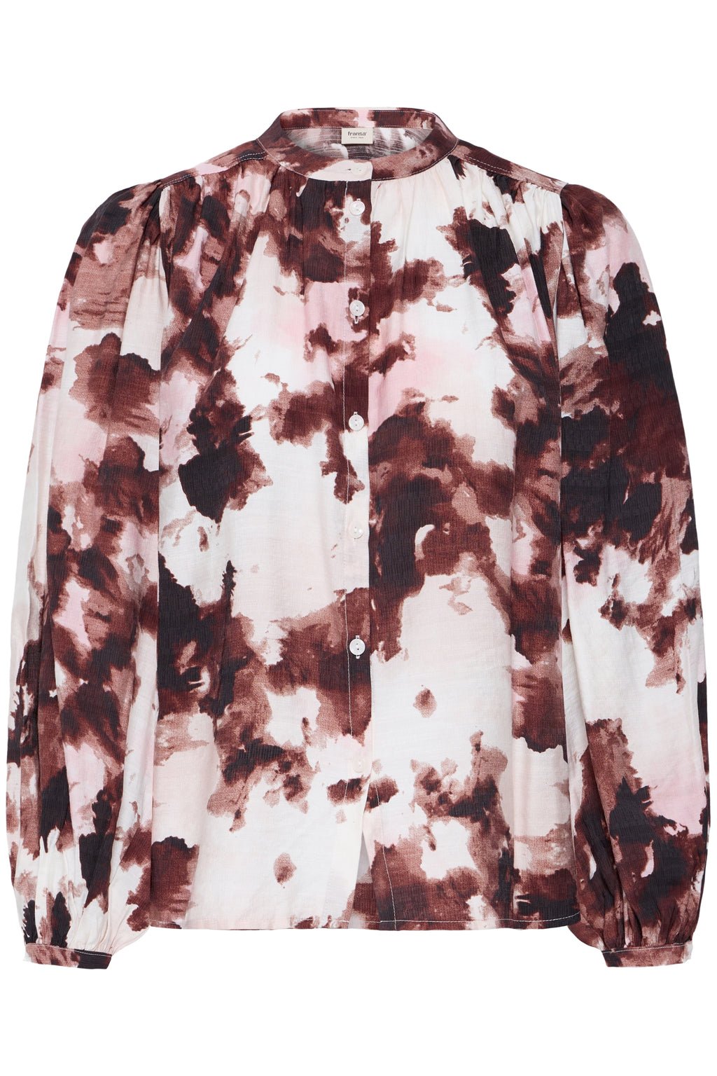 Fransa Ariana Skjorte 1 Watercolor Rum Raisin Rød
