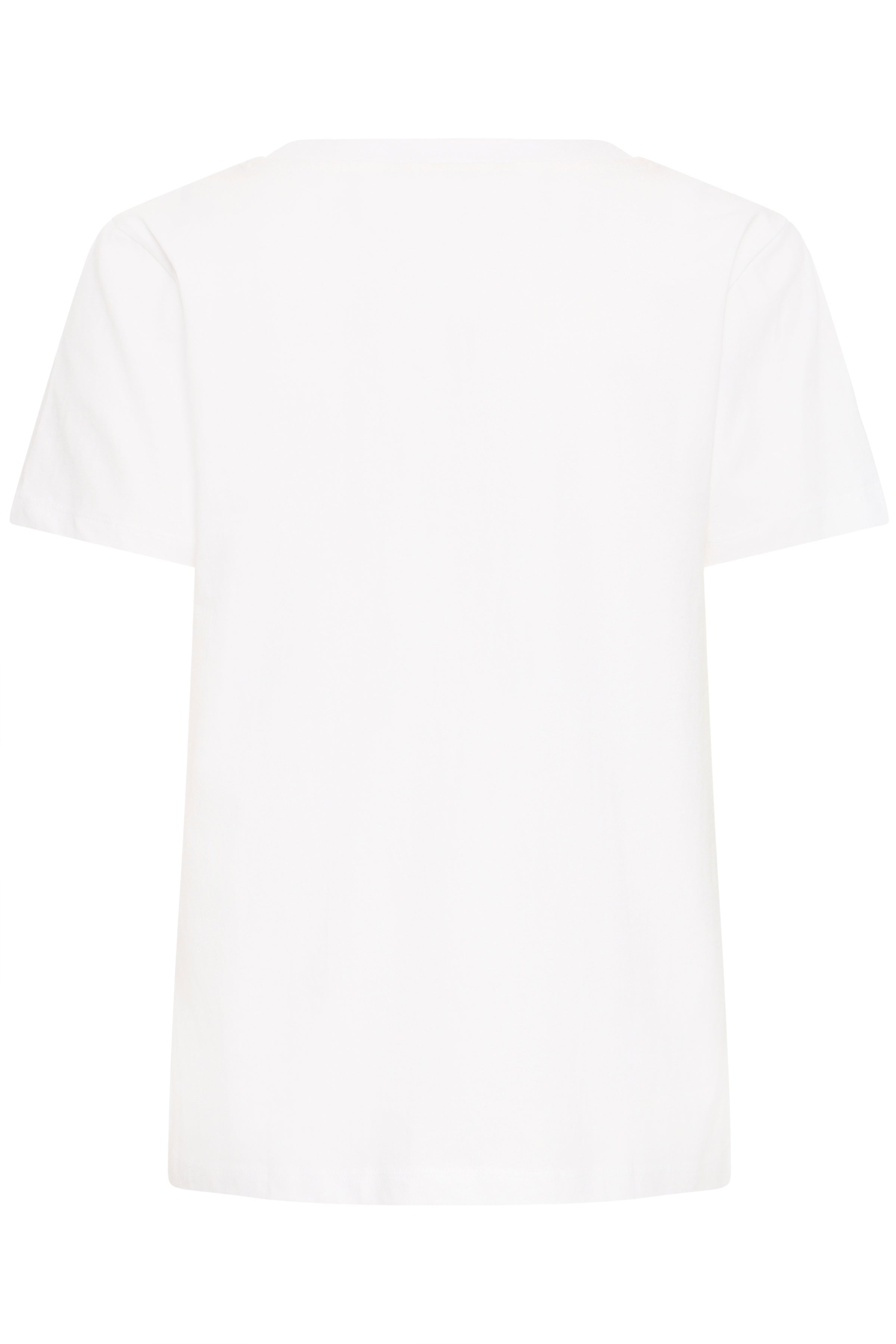 Fransa Zary 1 T-shirt Hvid w Tobacco Guld Foil