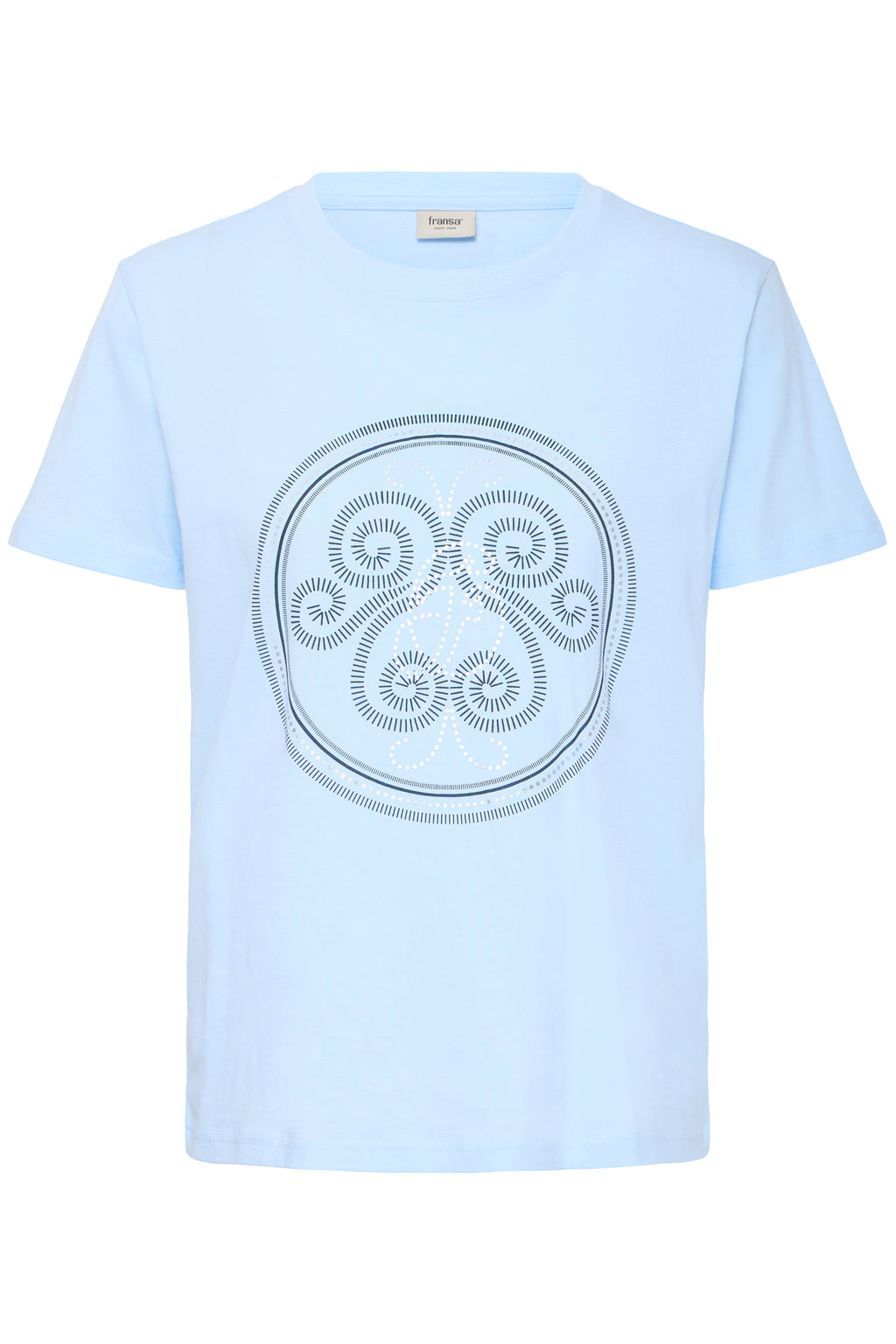 Fransa Zary 1 T-shirt Ice Water Blå w Salute Sølv Foil