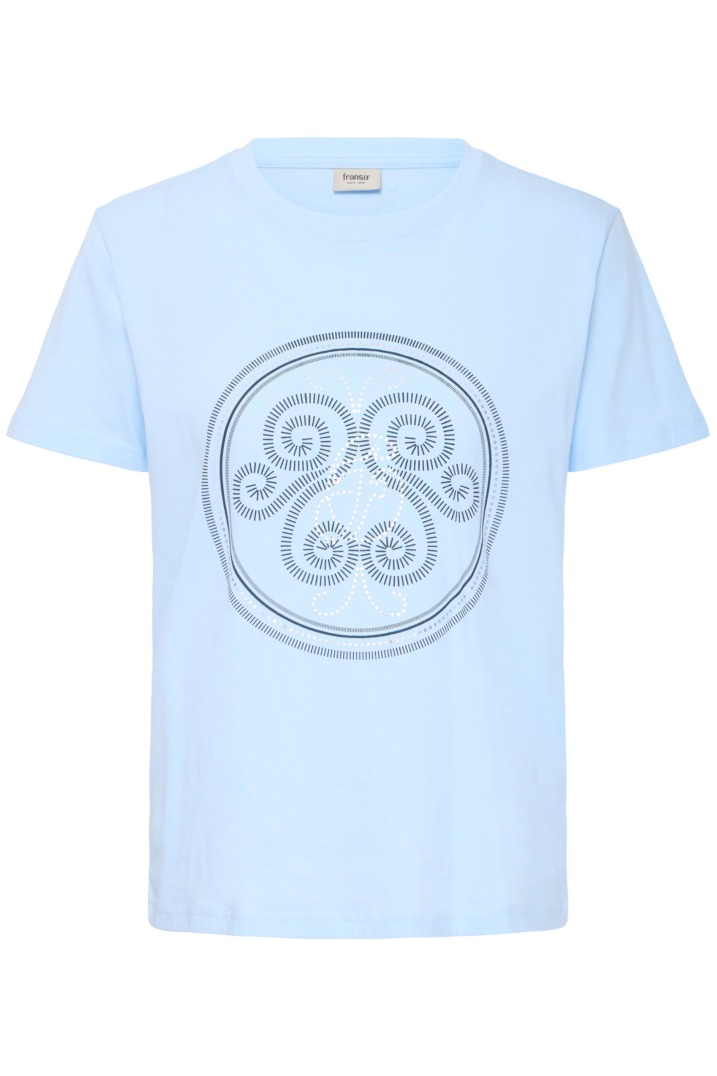 Fransa Zary 1 T-shirt Ice Water Blå w Salute Sølv Foil