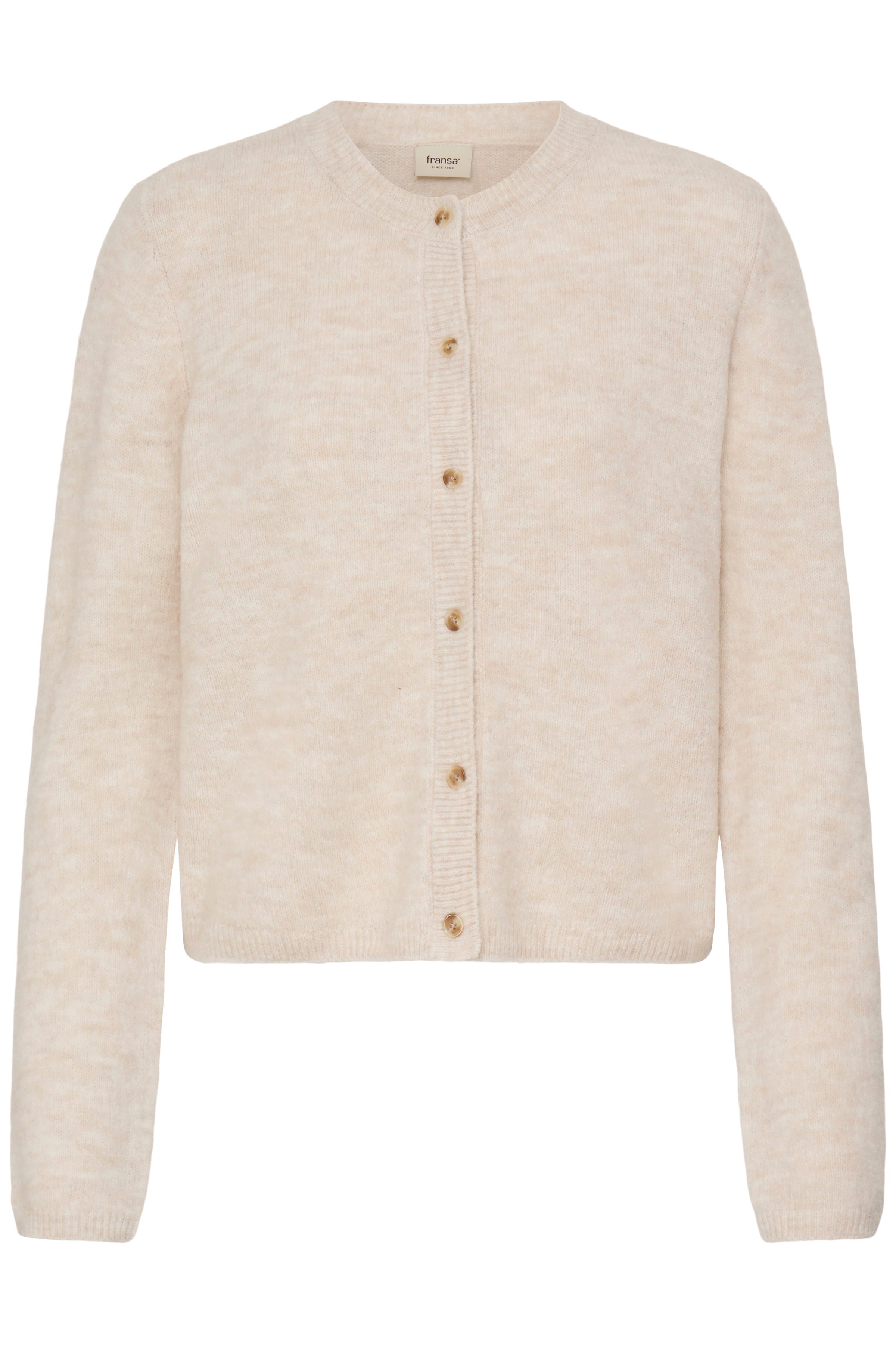 Fransa Ellis Cardigan 2 Oatmeal Melange Sand