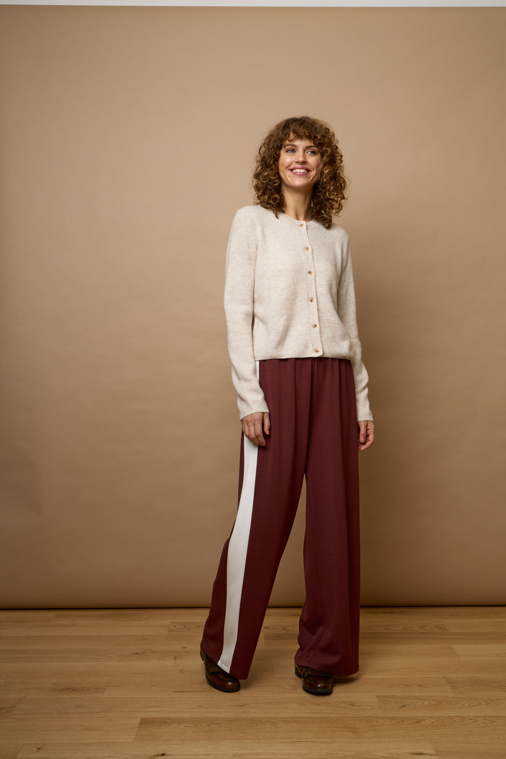 Fransa Ellis Cardigan 2 Oatmeal Melange Sand