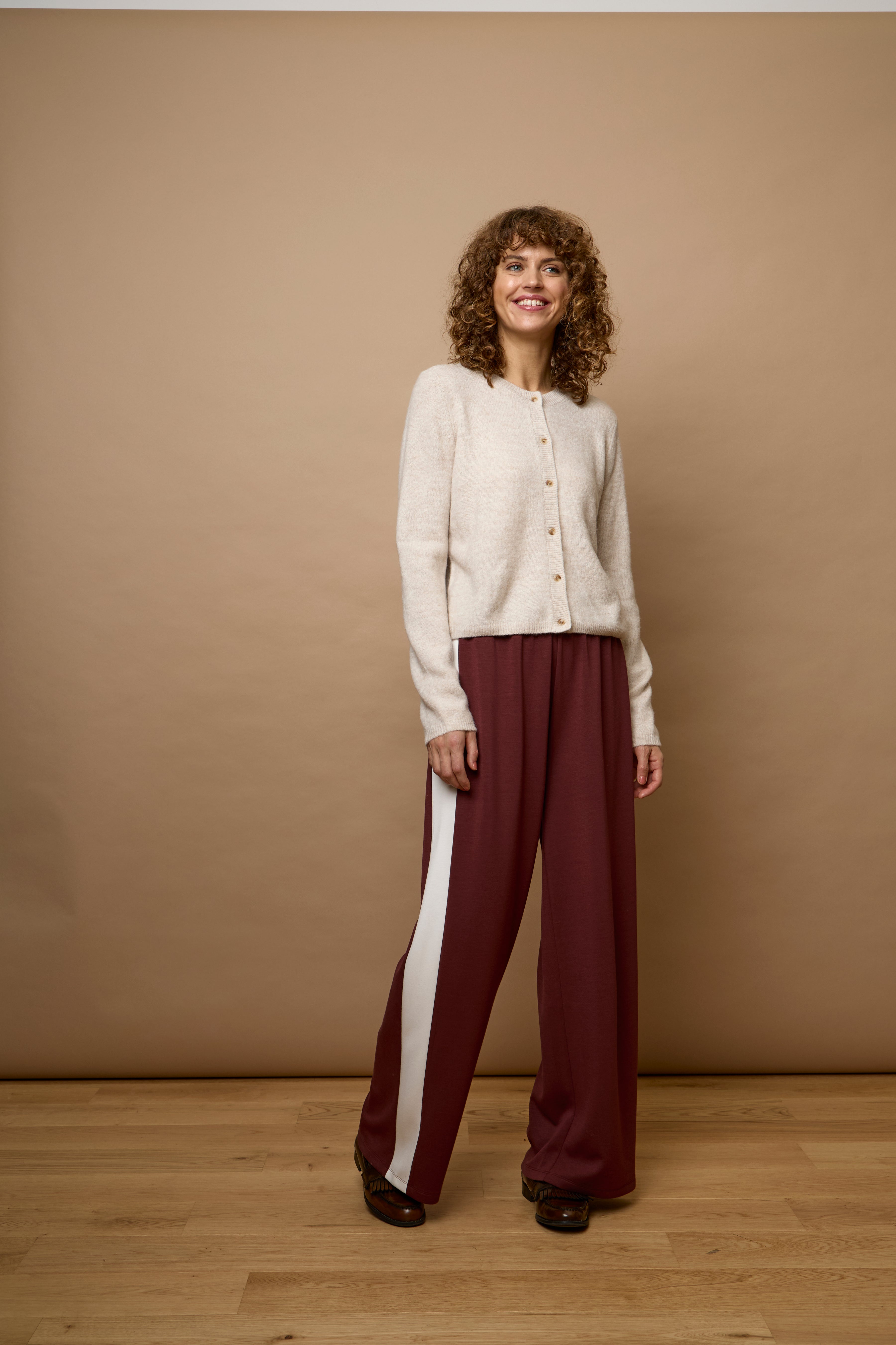 Fransa Ellis Cardigan 2 Oatmeal Melange Sand