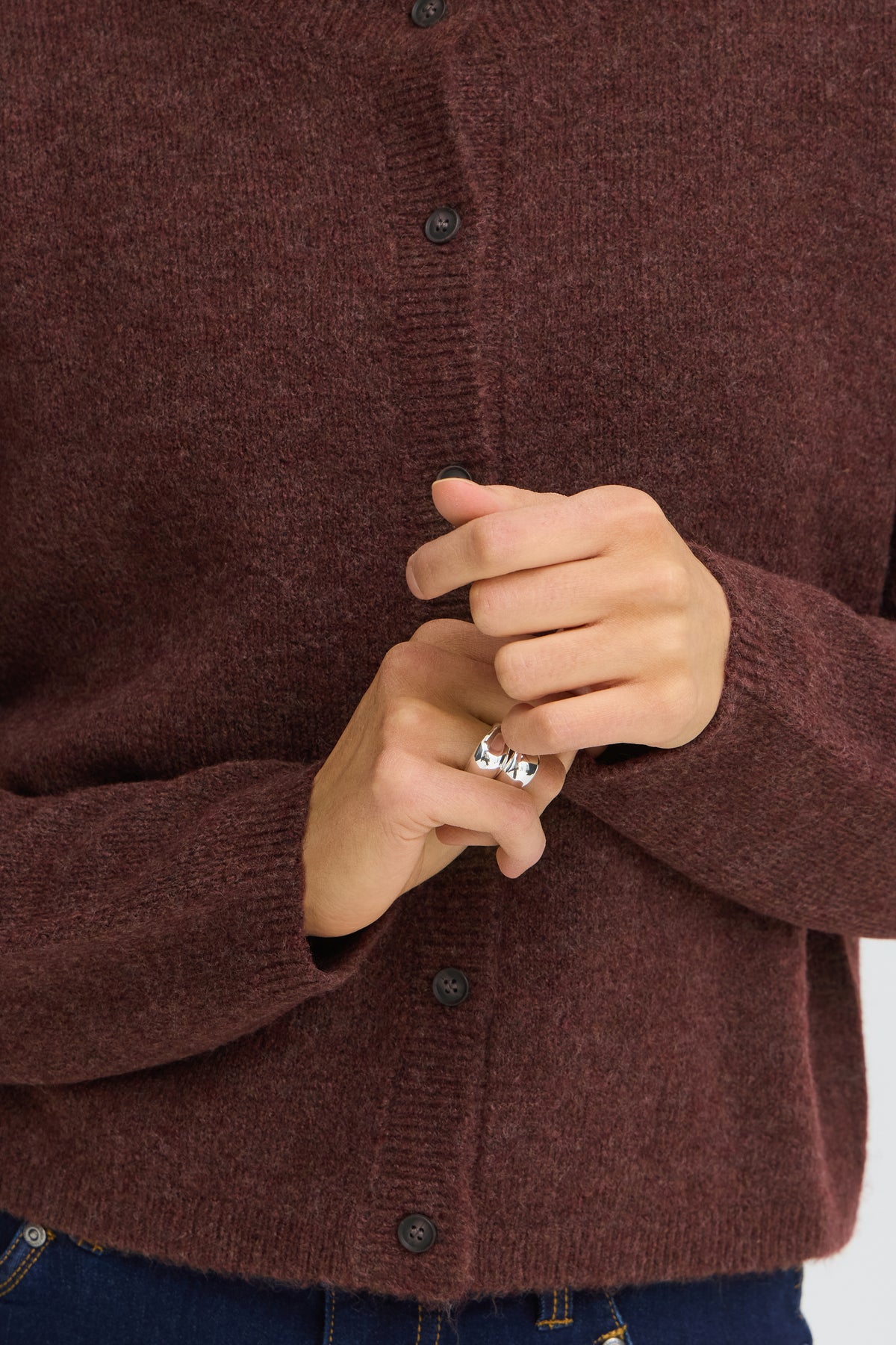 Fransa Ellis Cardigan 2 Rum Raisin Brun
