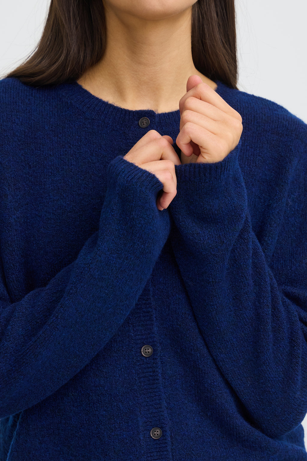 Fransa Ellis Cardigan 2 Depths Melange Blå
