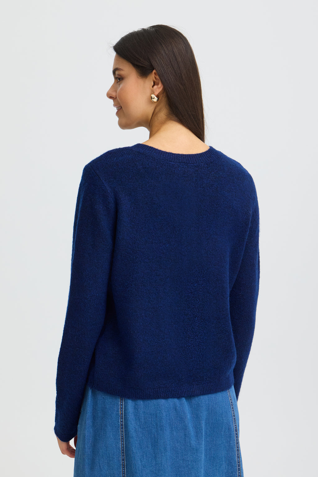 Fransa Ellis Cardigan 2 Depths Melange Blå