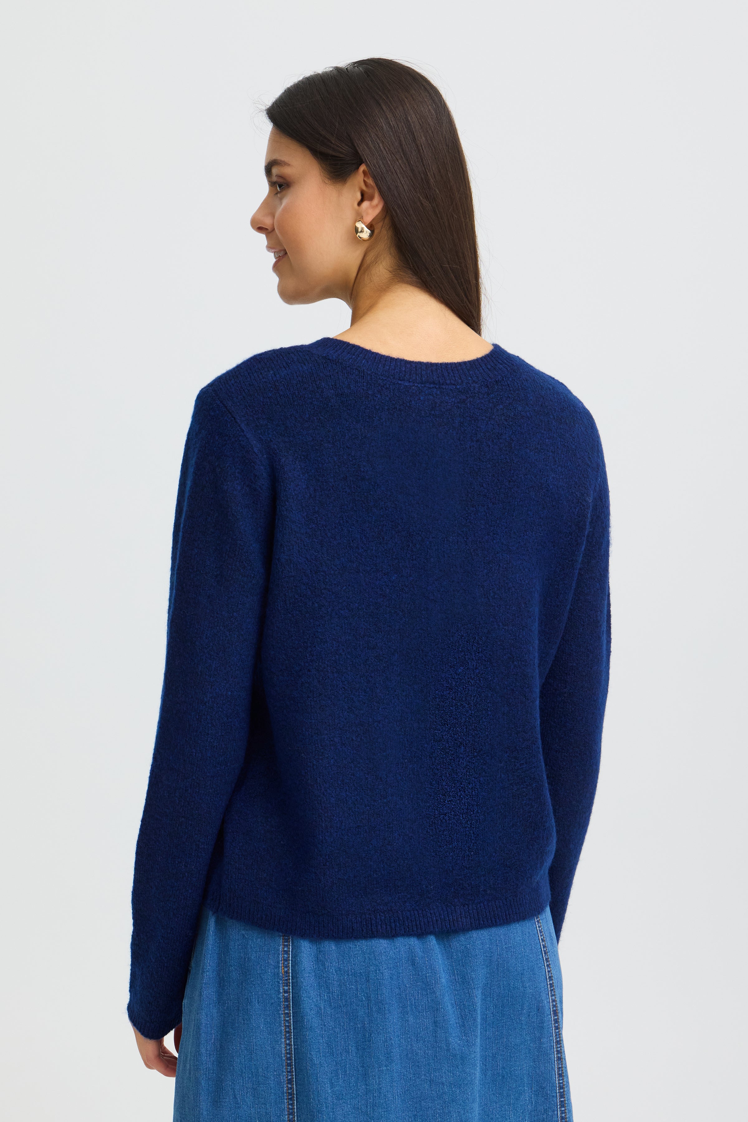 Fransa Ellis Cardigan 2 Depths Melange Blå