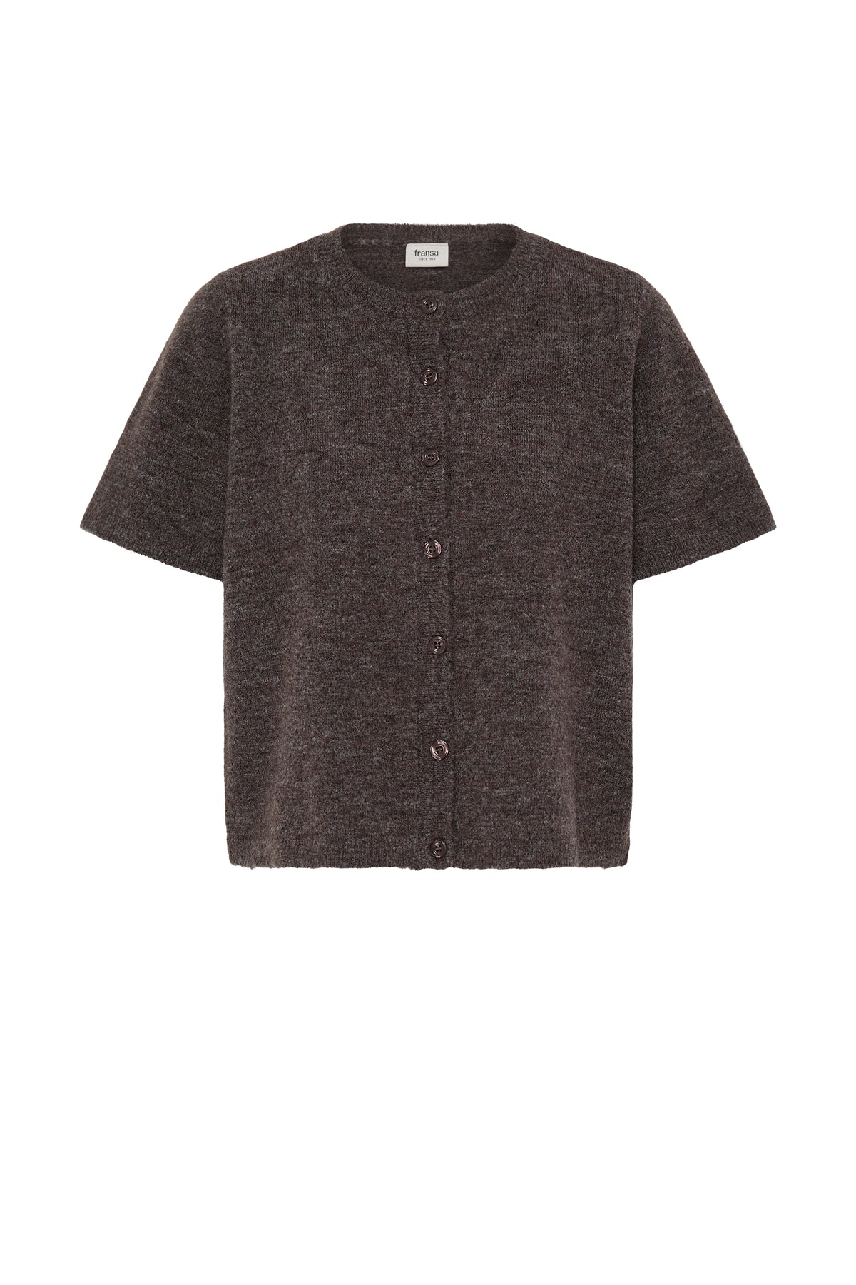 Fransa Sanny Cardigan 8 Hot Fudge Mørk Grå