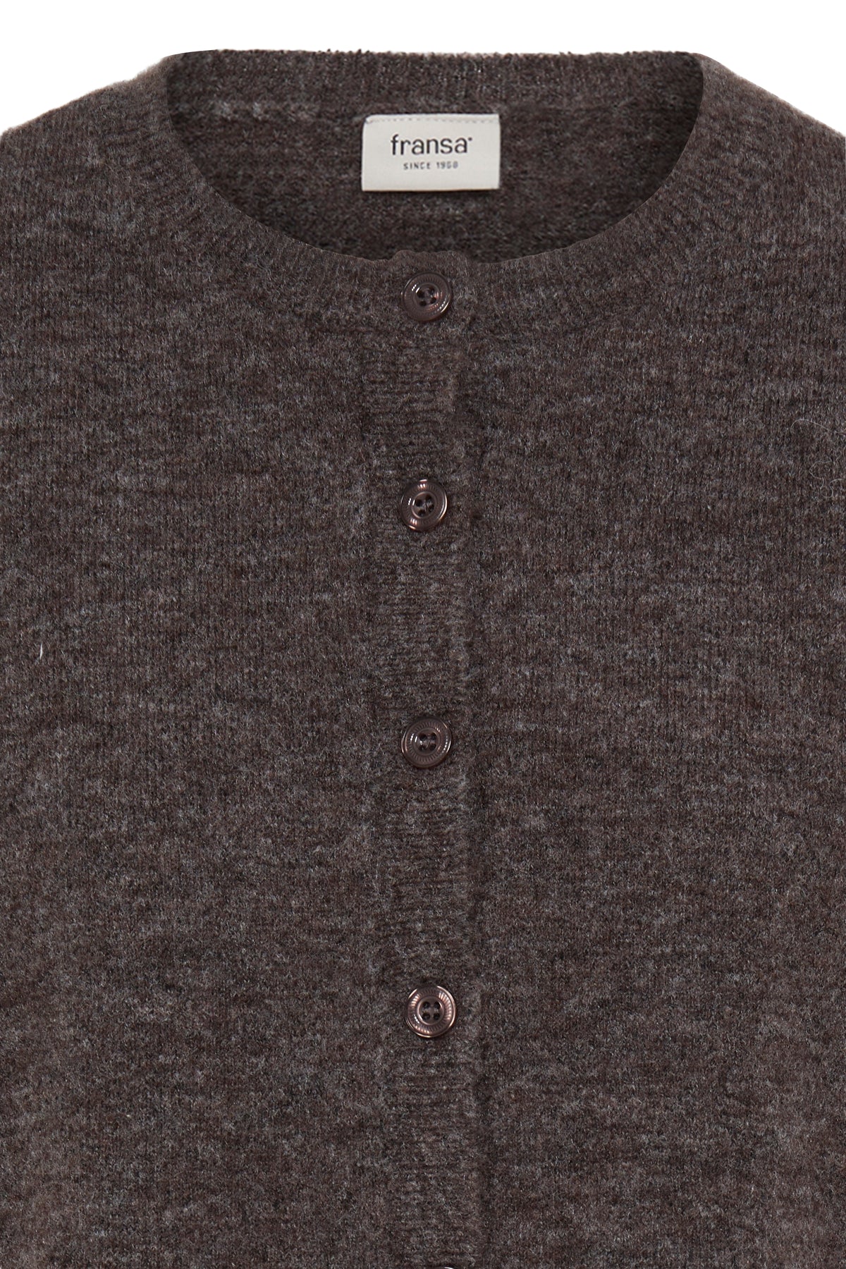 Fransa Sanny Cardigan 8 Hot Fudge Mørk Grå