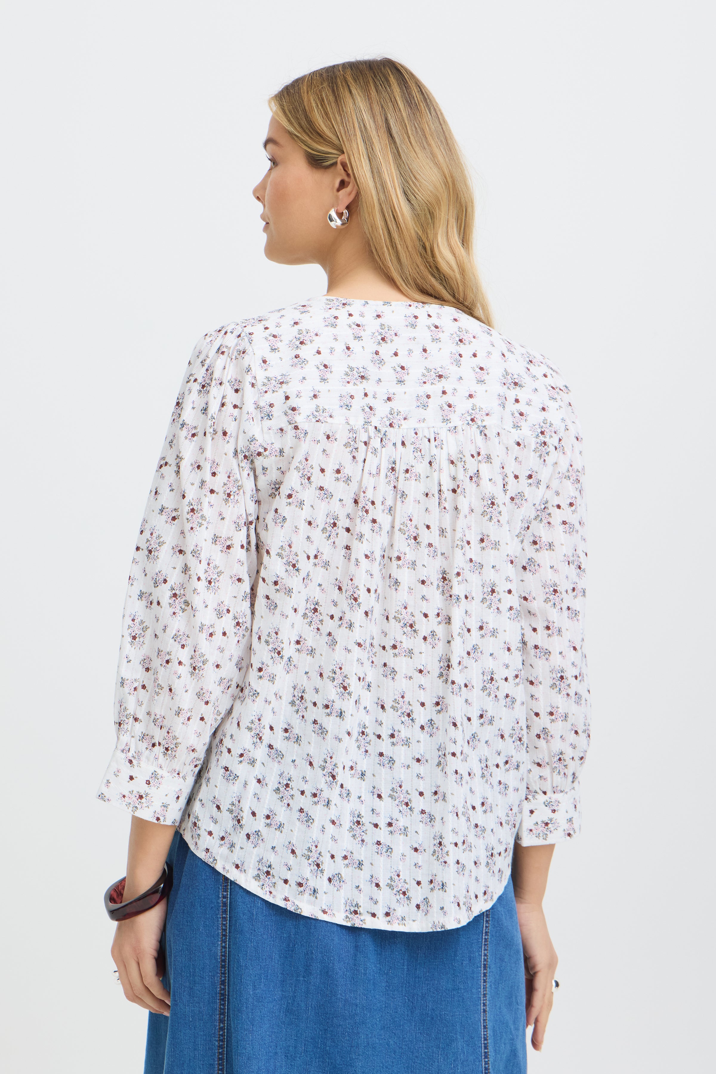 Fransa Easa Skjorte 1 Blomster Whisper Hvid