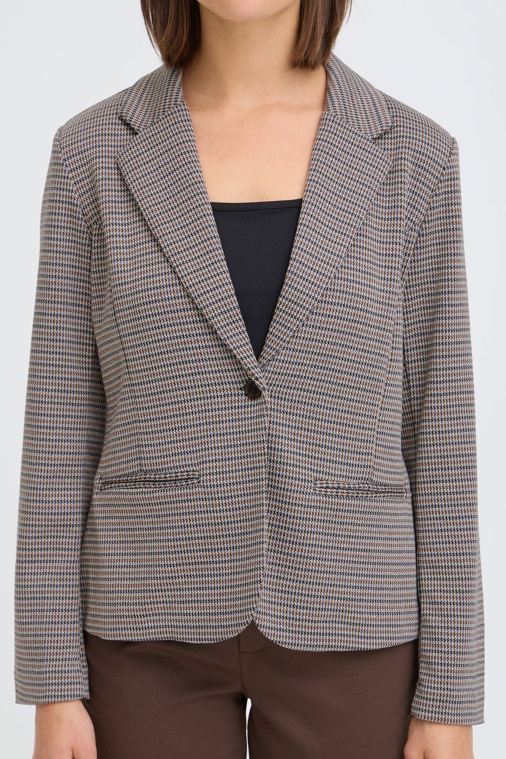 Fransa Babett Blazer 1 Hot Fudge Grå