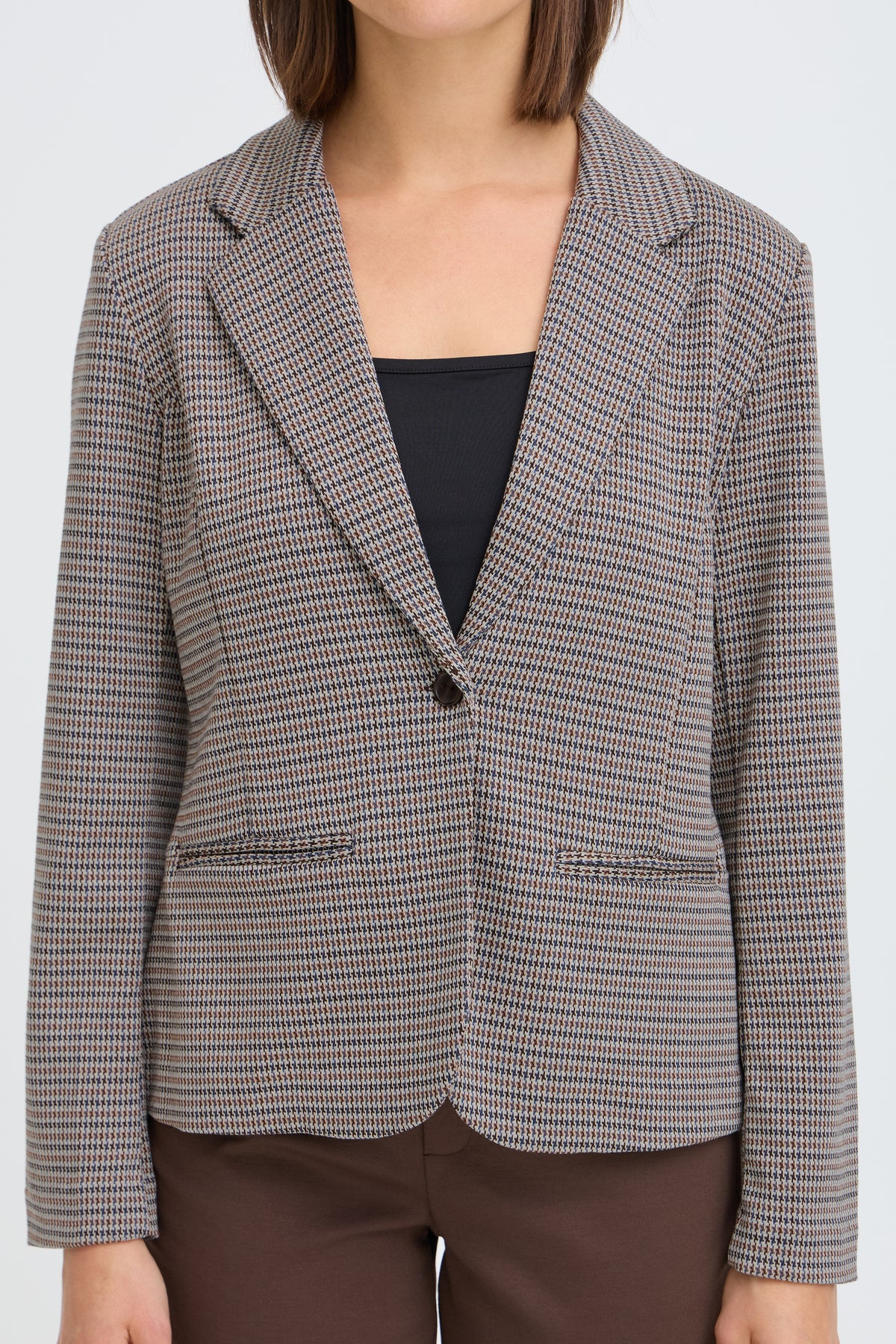 Fransa Babett Blazer 1 Hot Fudge Grå