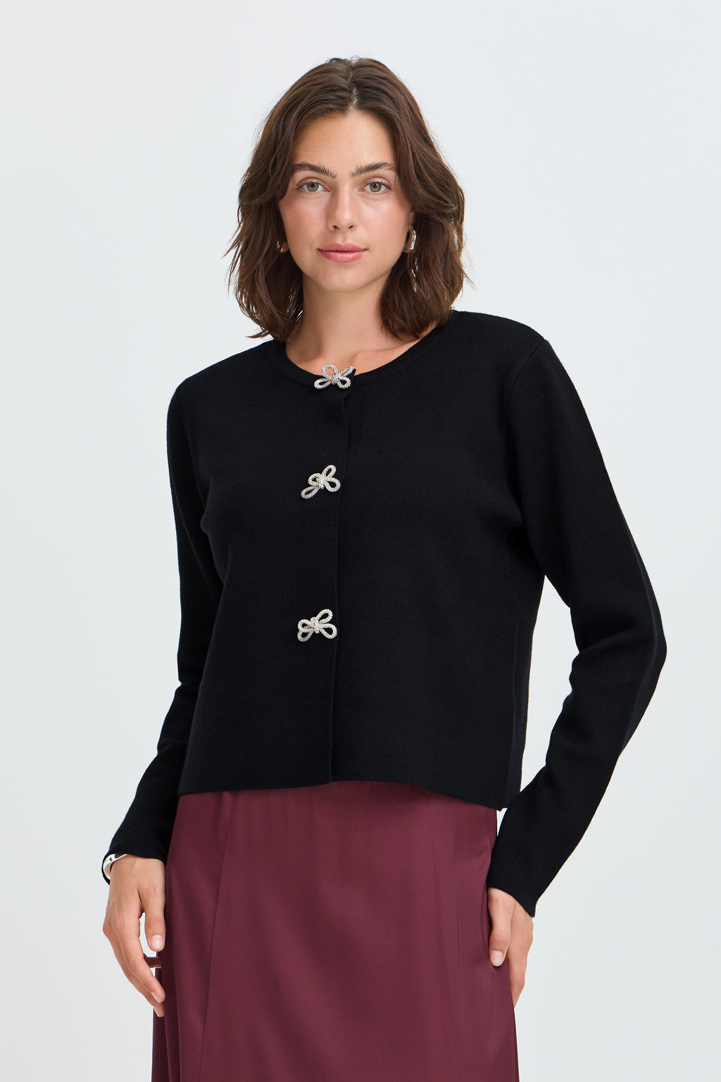 Fransa Sally Cardigan 9 Meteorite Sort