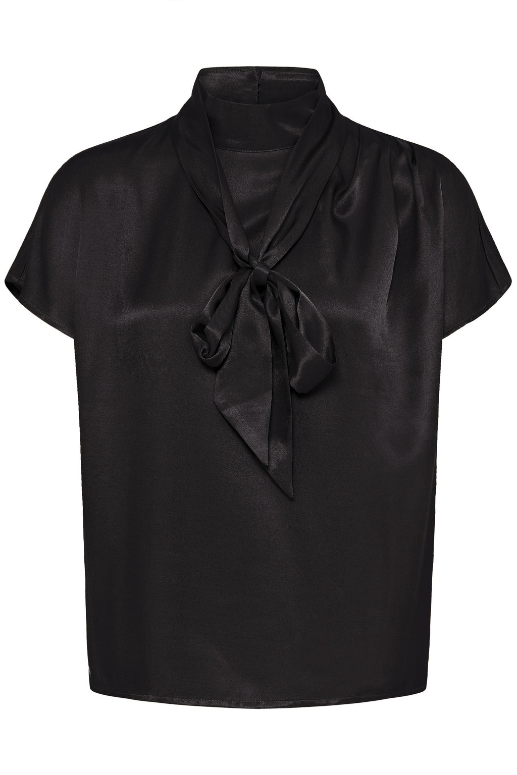 Fransa Shiny Bluse 1 Meteorite Sort