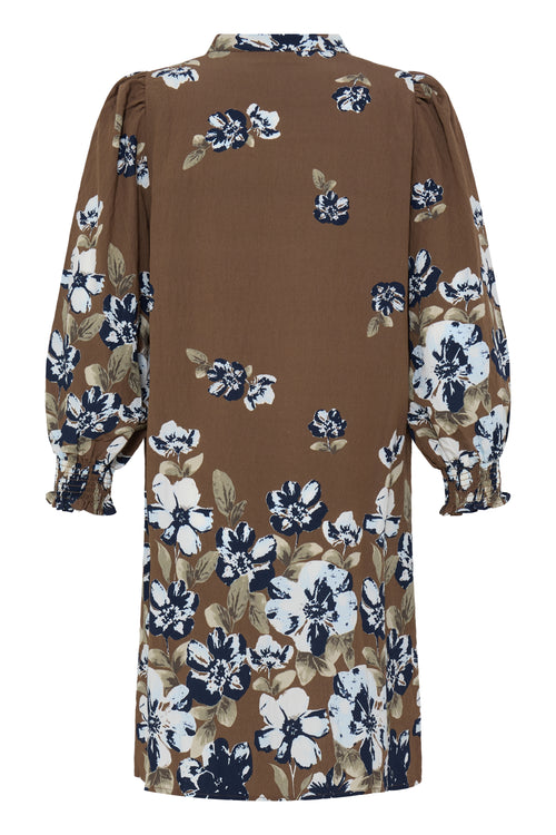 Fransa Carrie Kjole 1 Petal Raindrum Brun