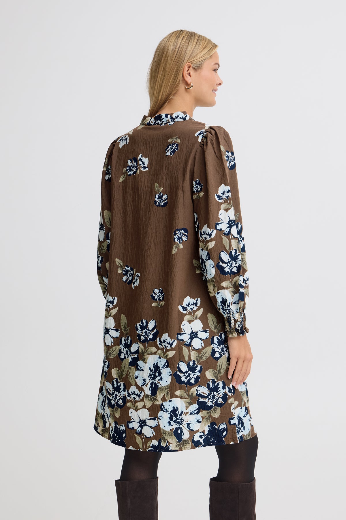 Fransa Carrie Kjole 1 Petal Raindrum Brun