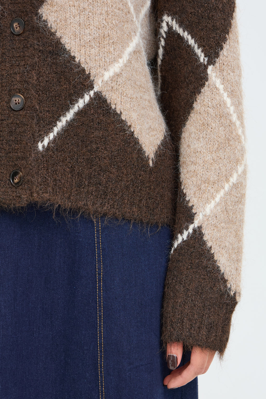 Fransa Charleen Cardigan 3 Hot Fudge Brun