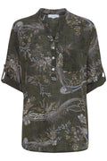 Sorbet Anna Print Bluse Beetle Grøn