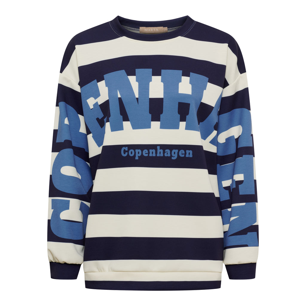 Marta Du Chateau Nerina Sweatshirt Jeans Blå