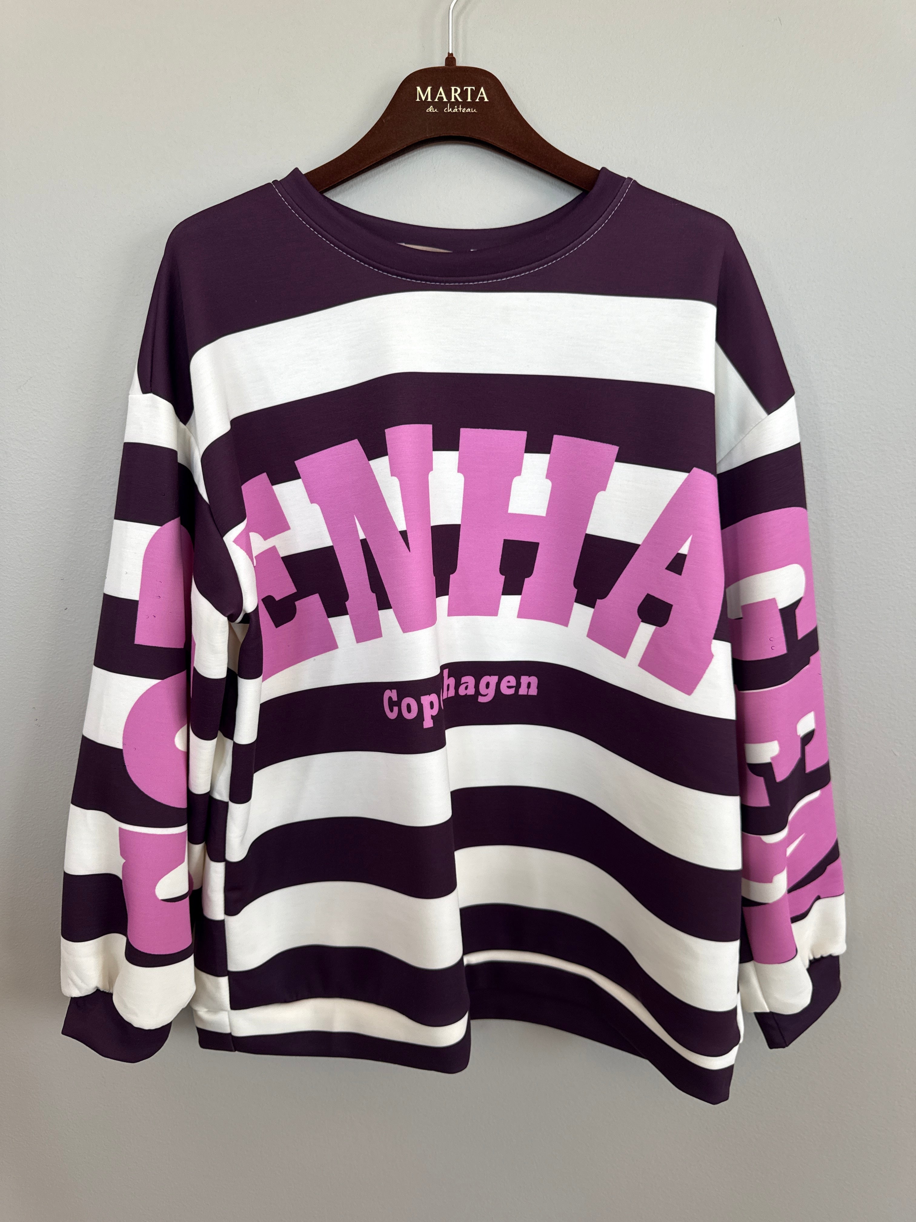 Marta Du Chateau Nerina Sweatshirt Bordeaux Pink