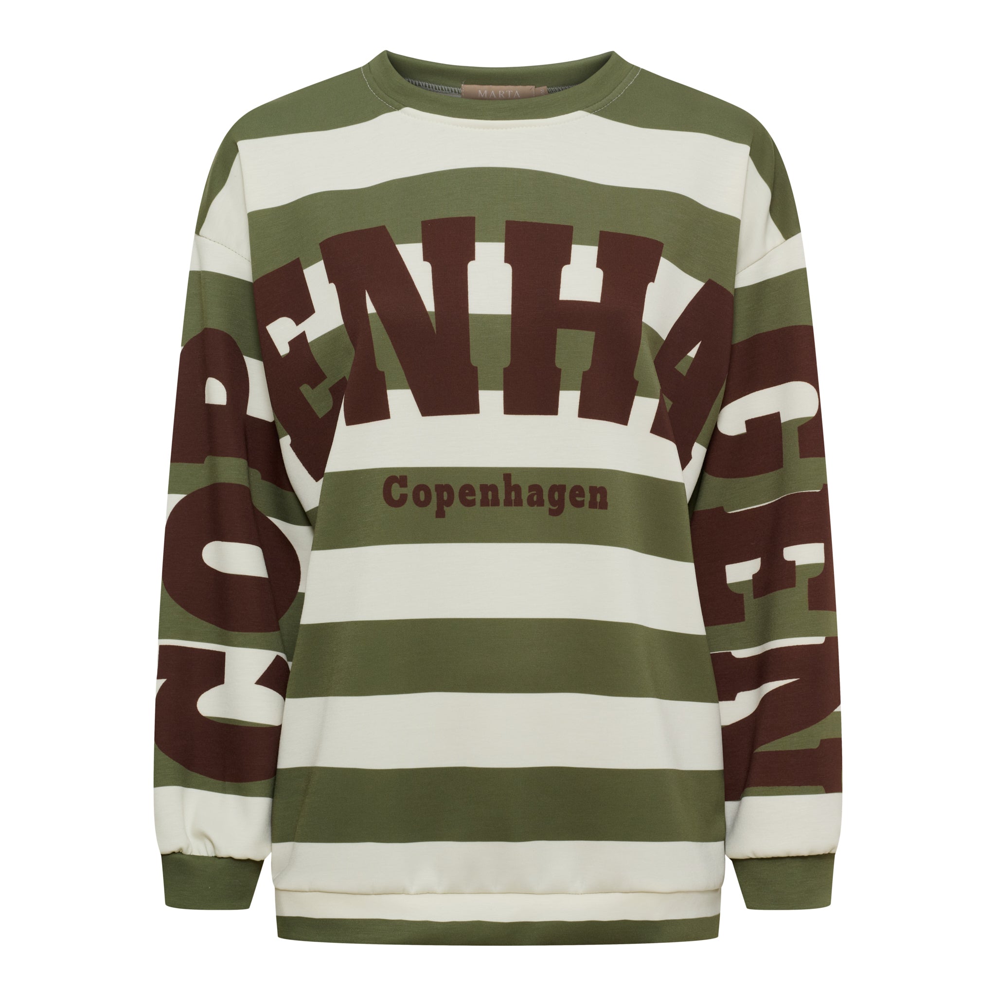 Marta Du Chateau Nerina Sweatshirt Military Grøn Moro Brun