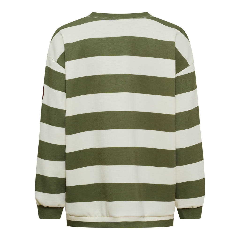 Marta Du Chateau Nerina Sweatshirt Military Grøn Moro Brun
