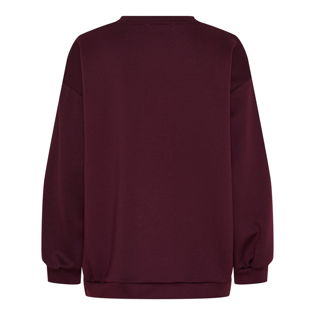 Marta Du Chateau Hibiscus Sweatshirt Bordeaux Rød
